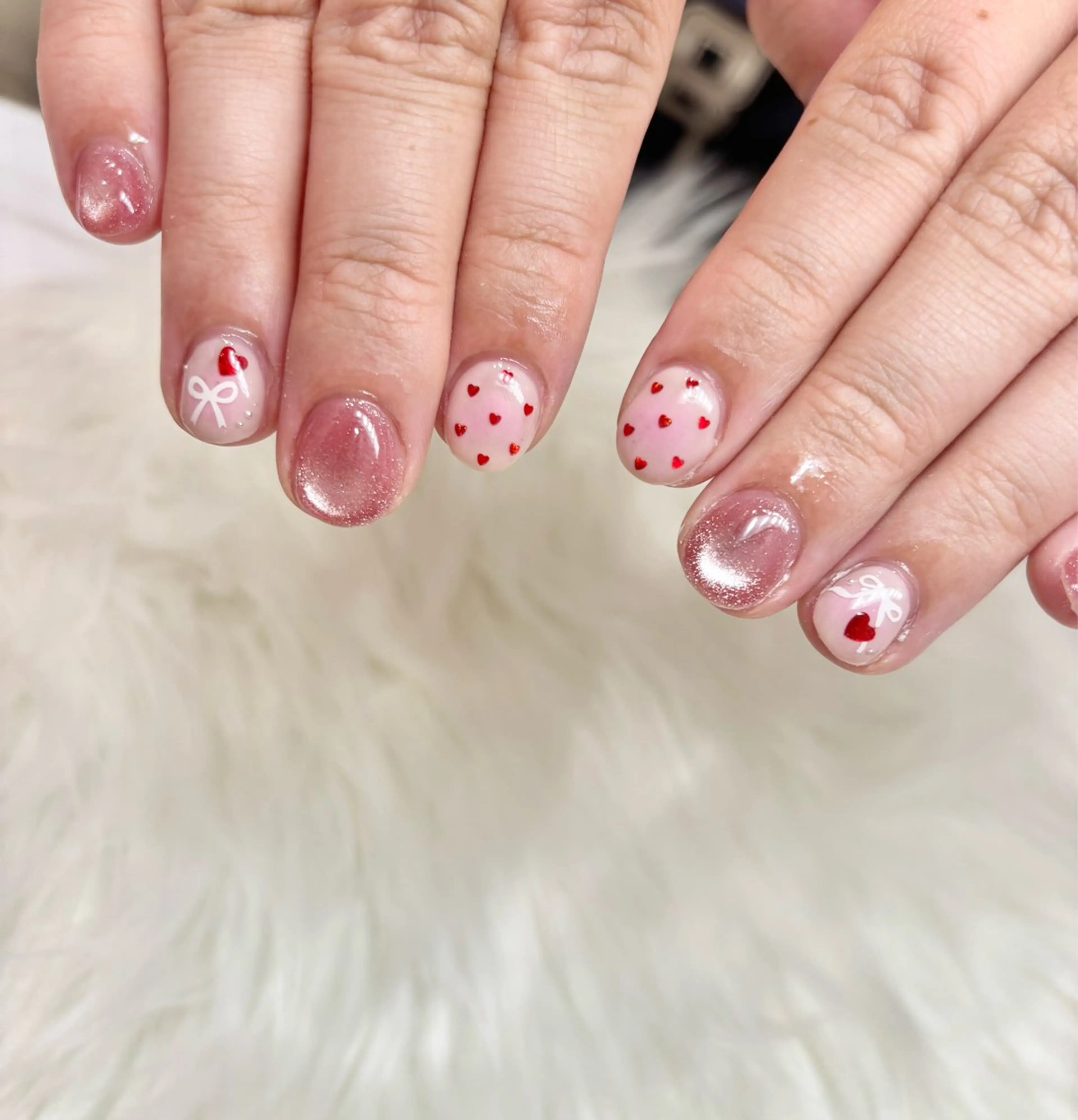 ネイル アートネイル フレンチネイル キラキラネイル 韓国ネイル マグネットネイル Angie Nail所属・Angie Nail CHIYURIのネイルデザイン