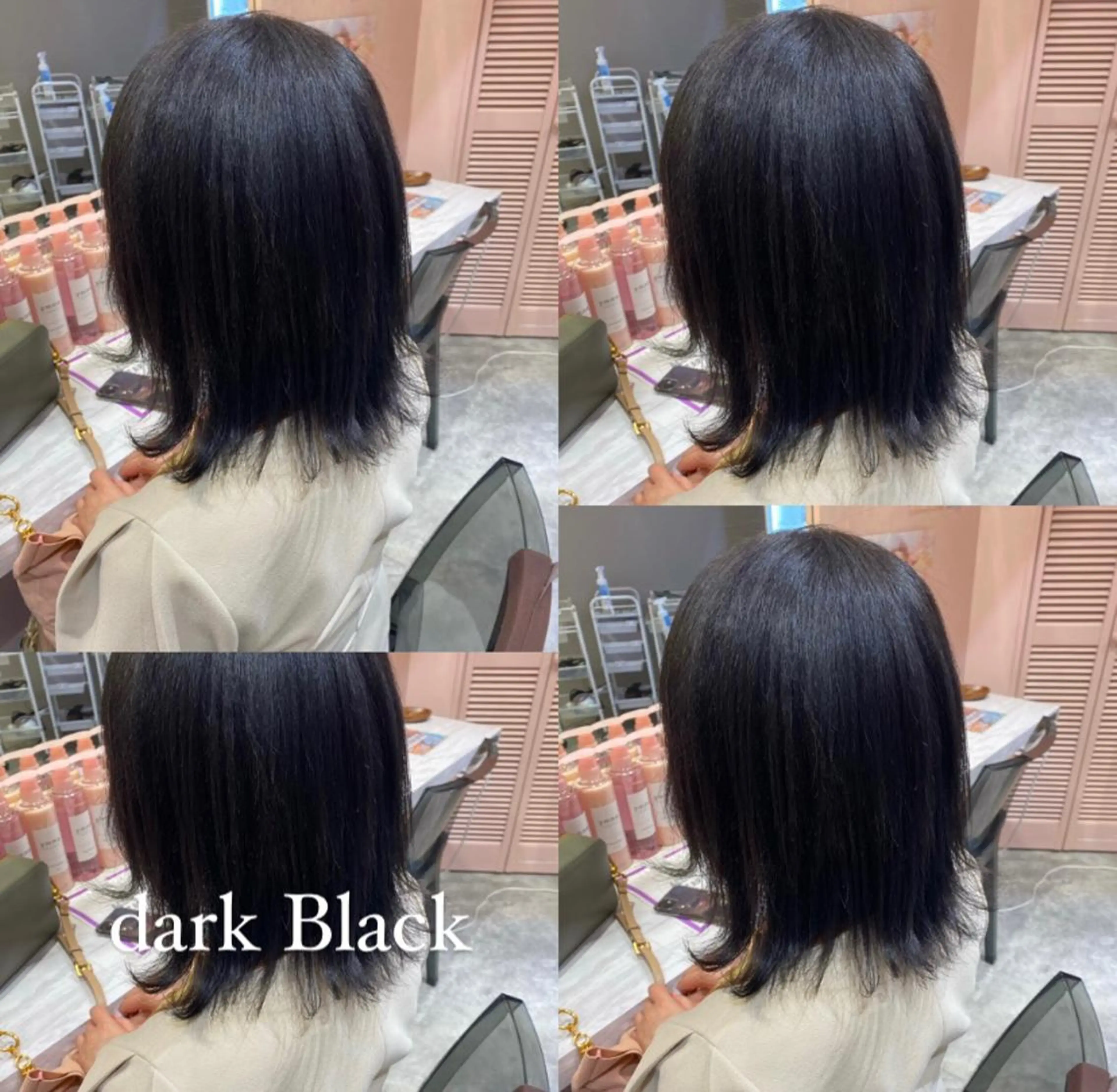 ミディアム カラー ヘアアレンジ 黒髪 RIYA❤︎ Aujuaソムリエのヘアスタイル