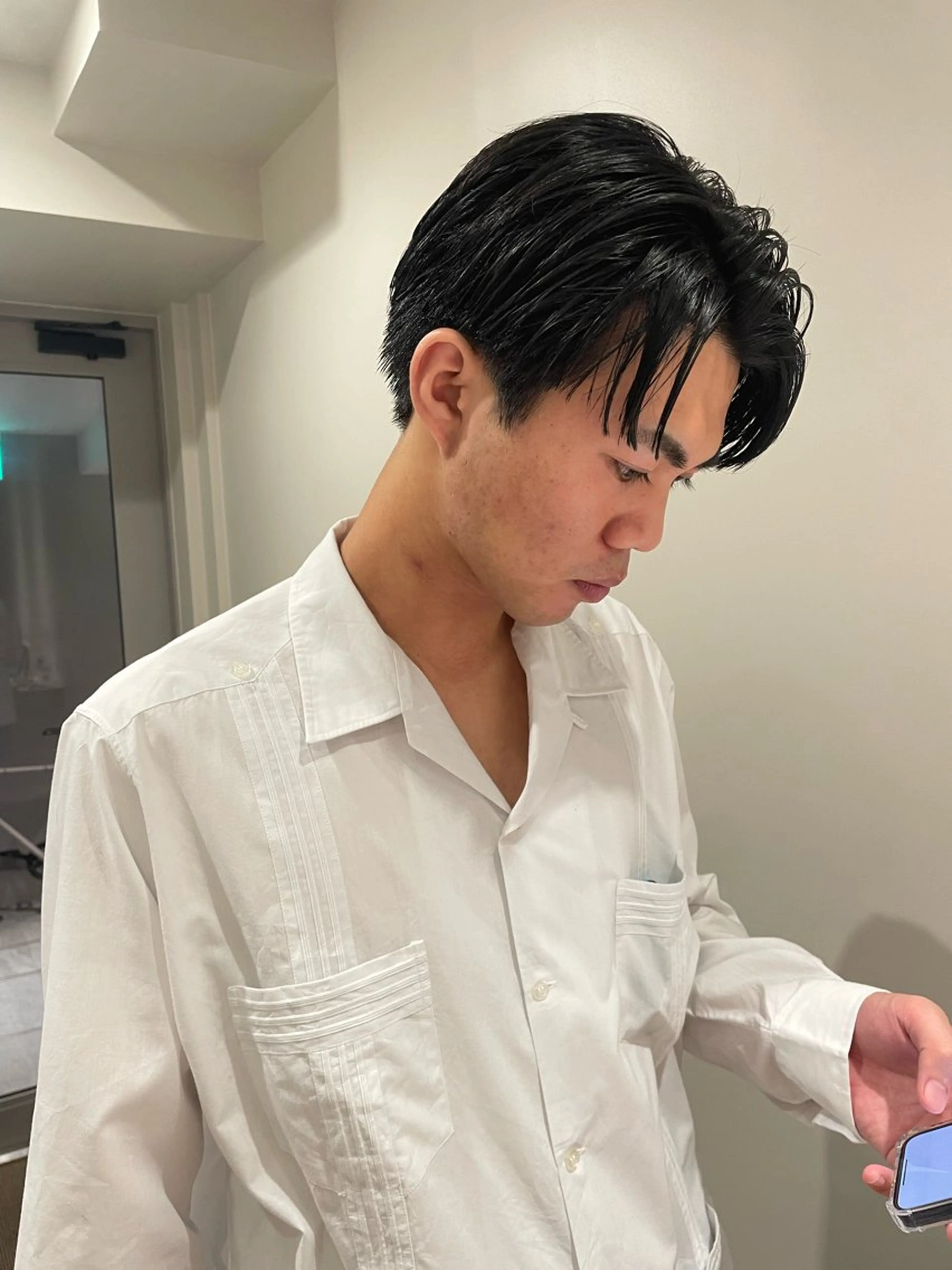 ショート メンズ センターパート 森田 博樹のヘアスタイル