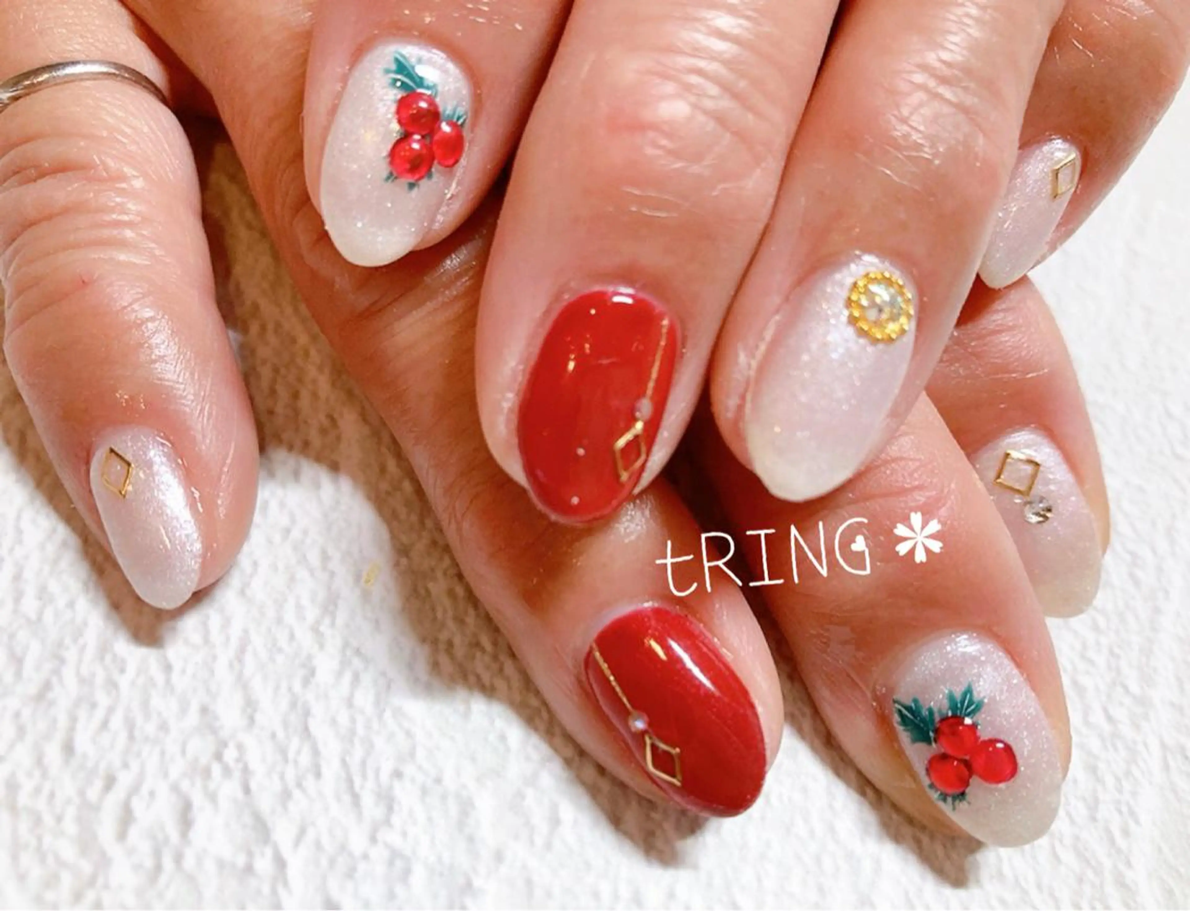ネイル ハンドネイル tRING＊ しいの木台のネイルデザイン