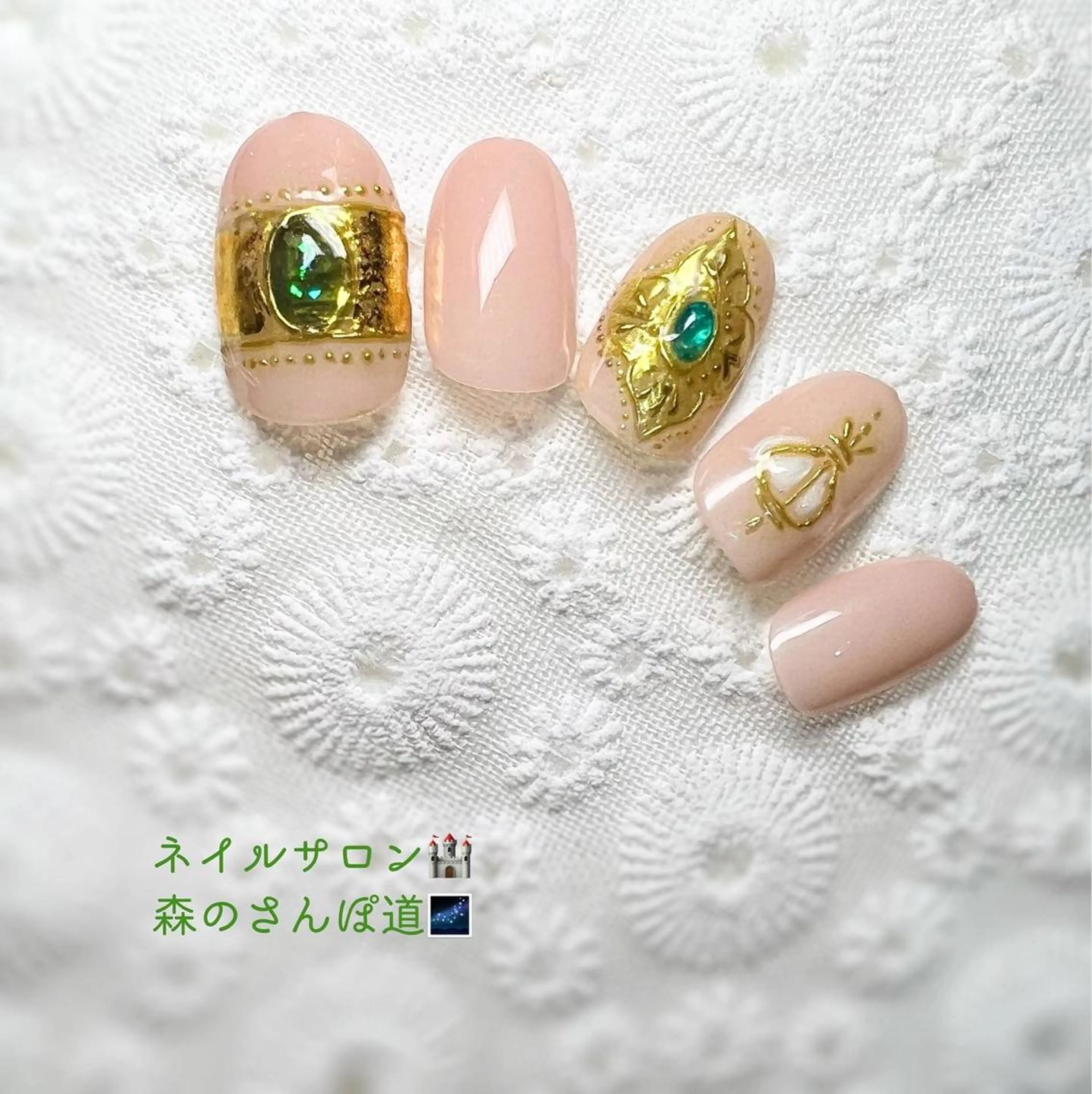 ネイル アートネイル ハンドネイル 森のさんぽ道所属・ショートネイル 森のさんぽ道のネイルデザイン
