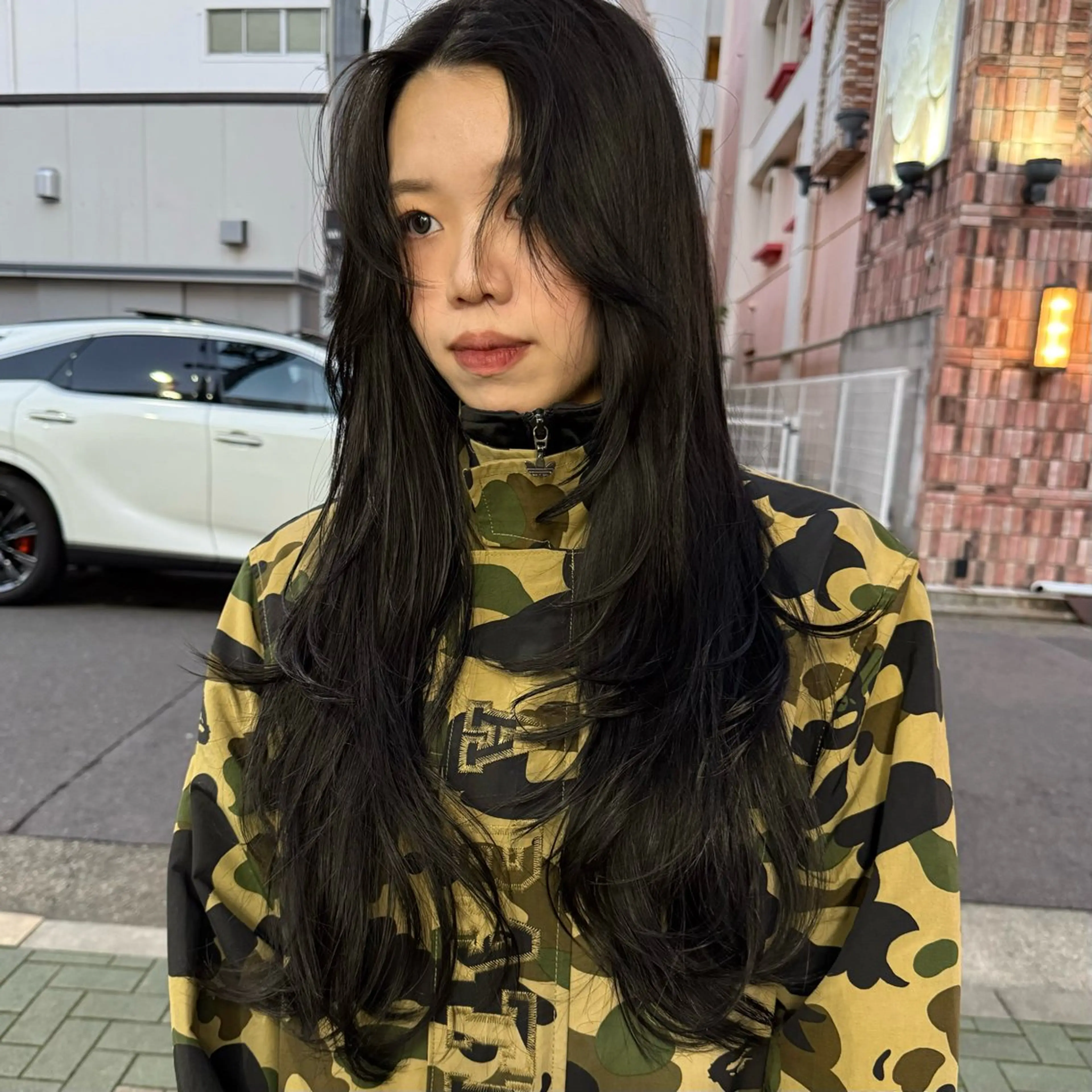 ロング レイヤーカット ヘアカラー 舟橋耀/ブリーチカラ ー/レイヤーカットのヘアスタイル