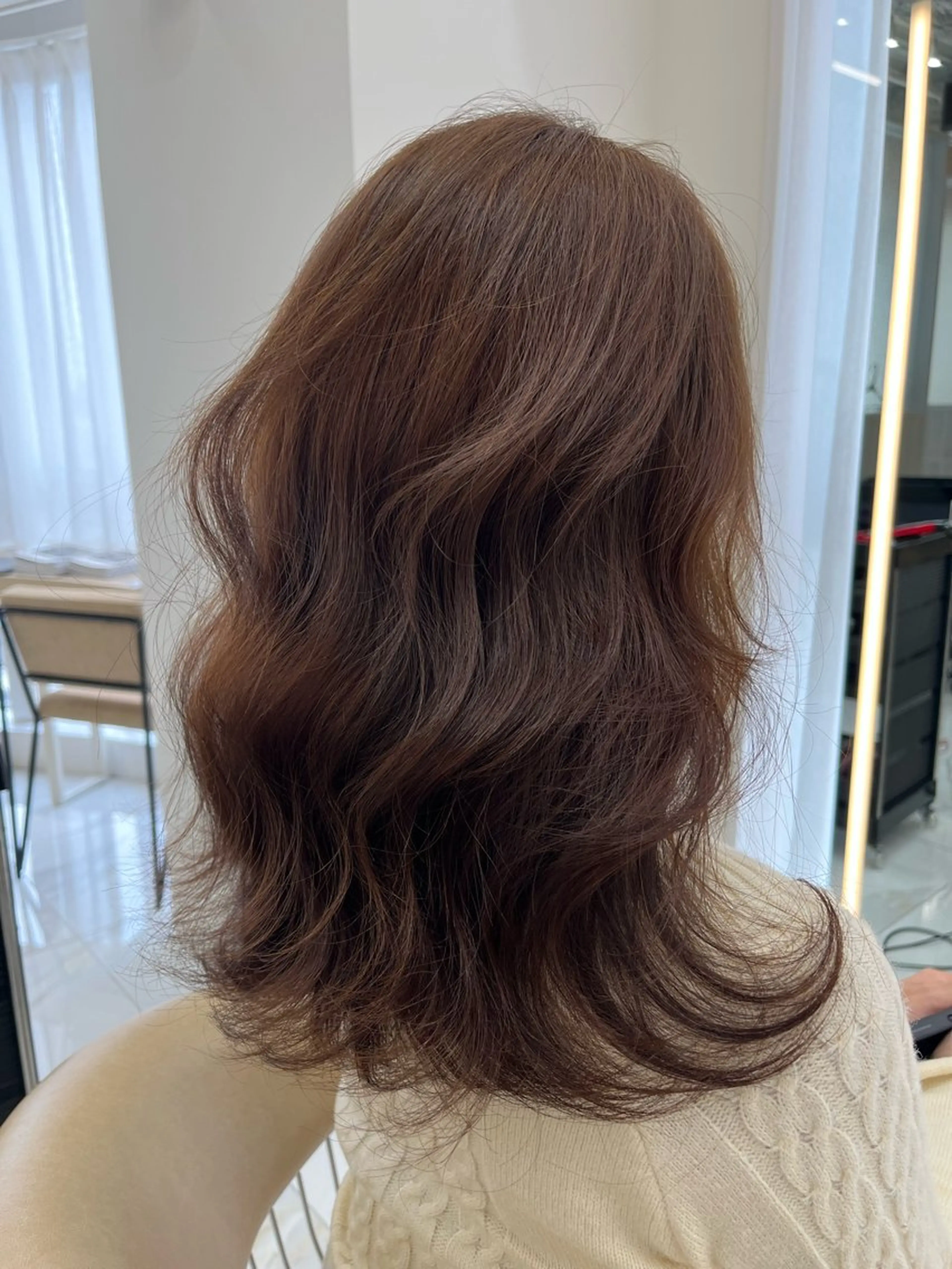 ロング 岡田準希/韓国/透明 感カラー/美髪矯正のヘアスタイル