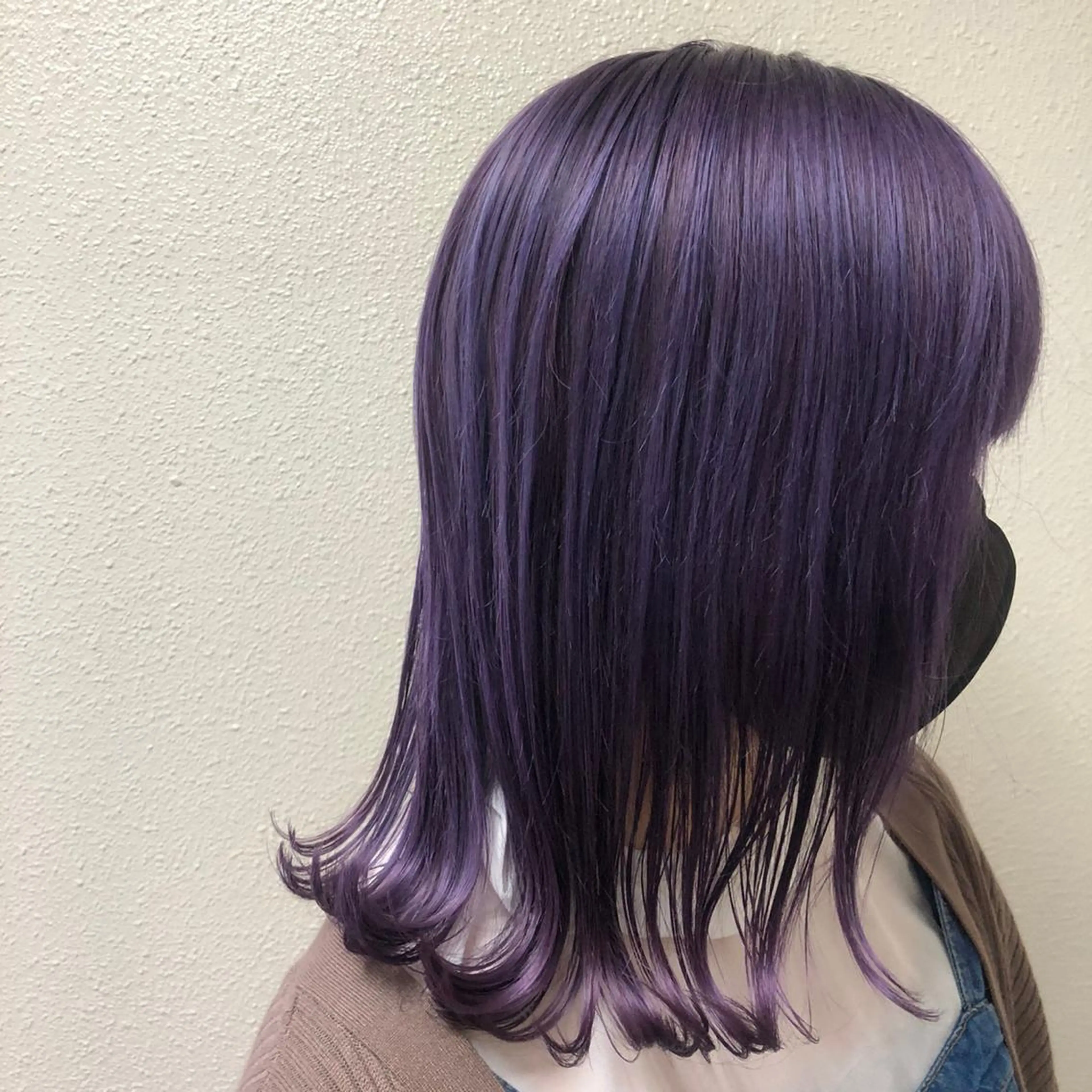 ミディアム カラー ヘアアレンジ キッズ アディクシーカラー バレイヤージュ ミストバング ベージュカラー 黒髪 カラー特化サロン梅田 Eir茶屋町/山下のヘアスタイル