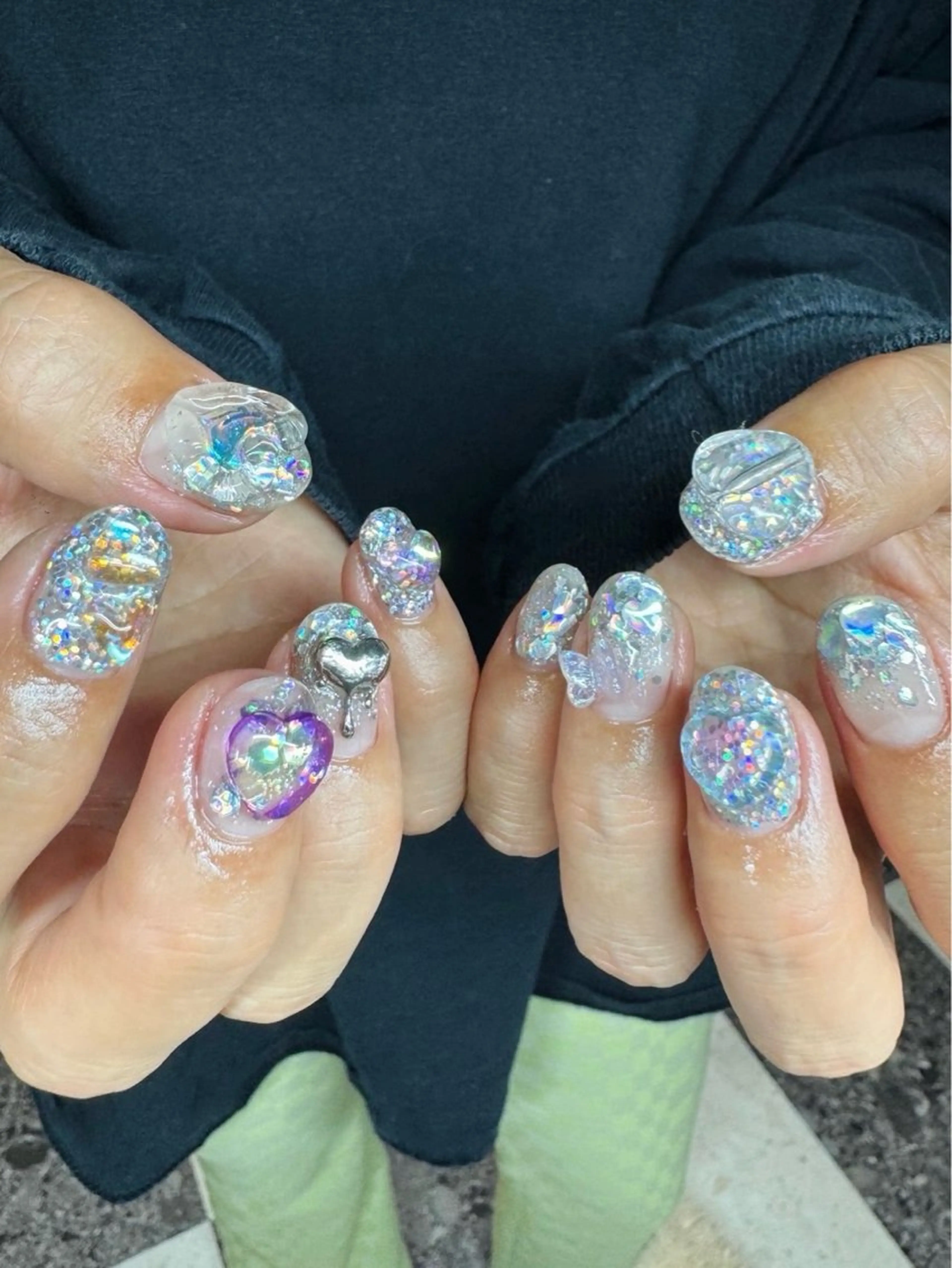 ネイル ハート ハンドネイル posa nail モエミのネイルデザイン