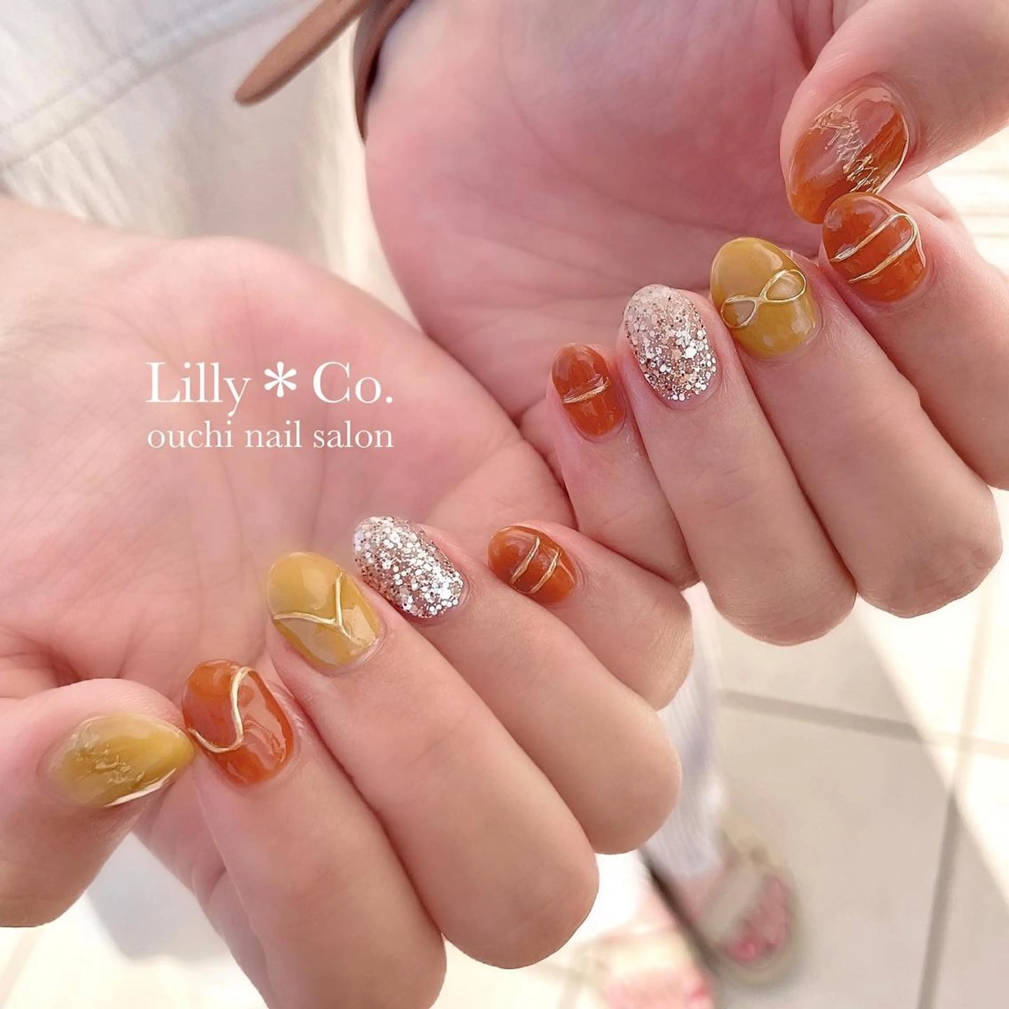 ネイル ミラーネイル ハンドネイル ハンドケア Lilly Co.のネイルデザイン