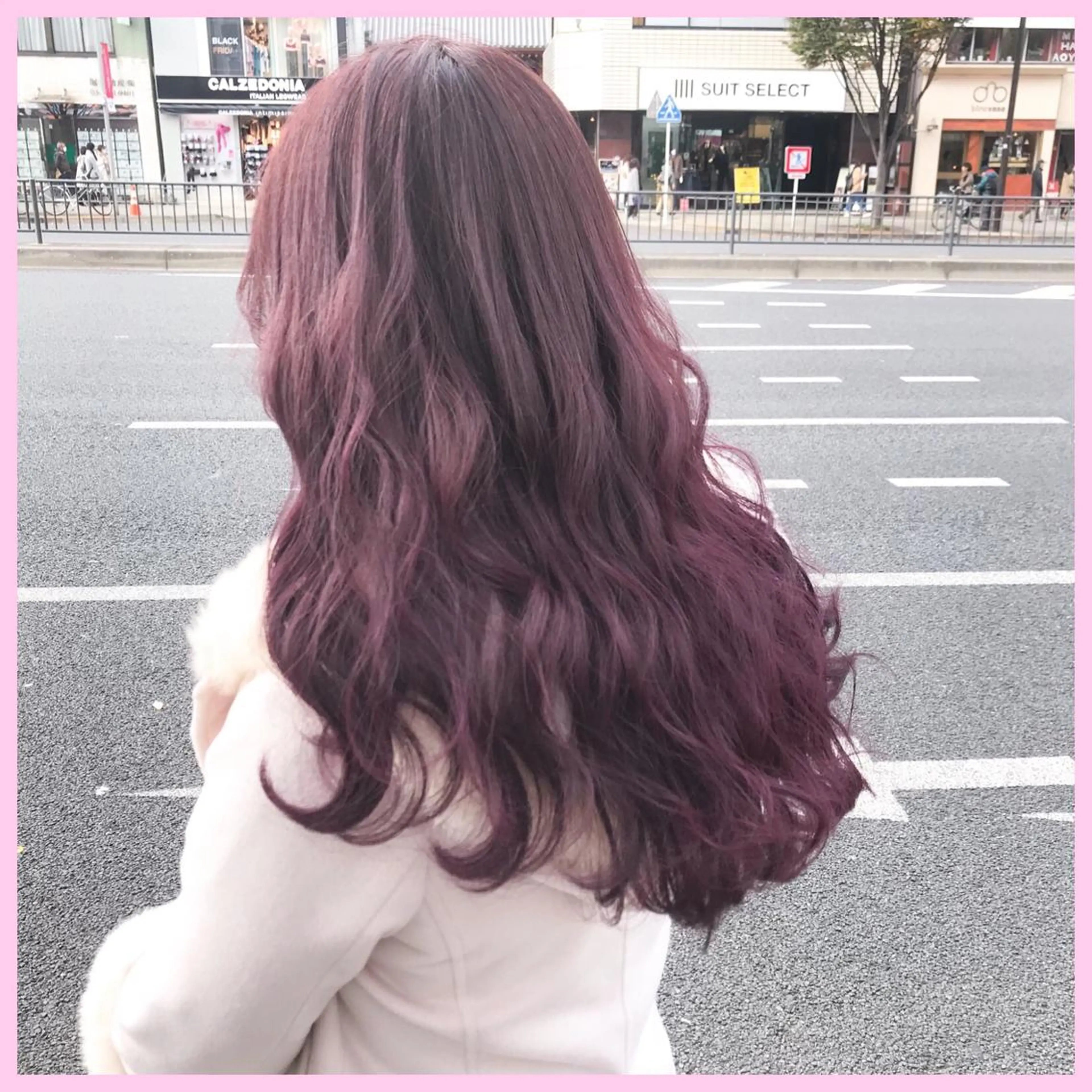 ロング カラー SHIN/レイヤー カット×クロスパーマのヘアスタイル