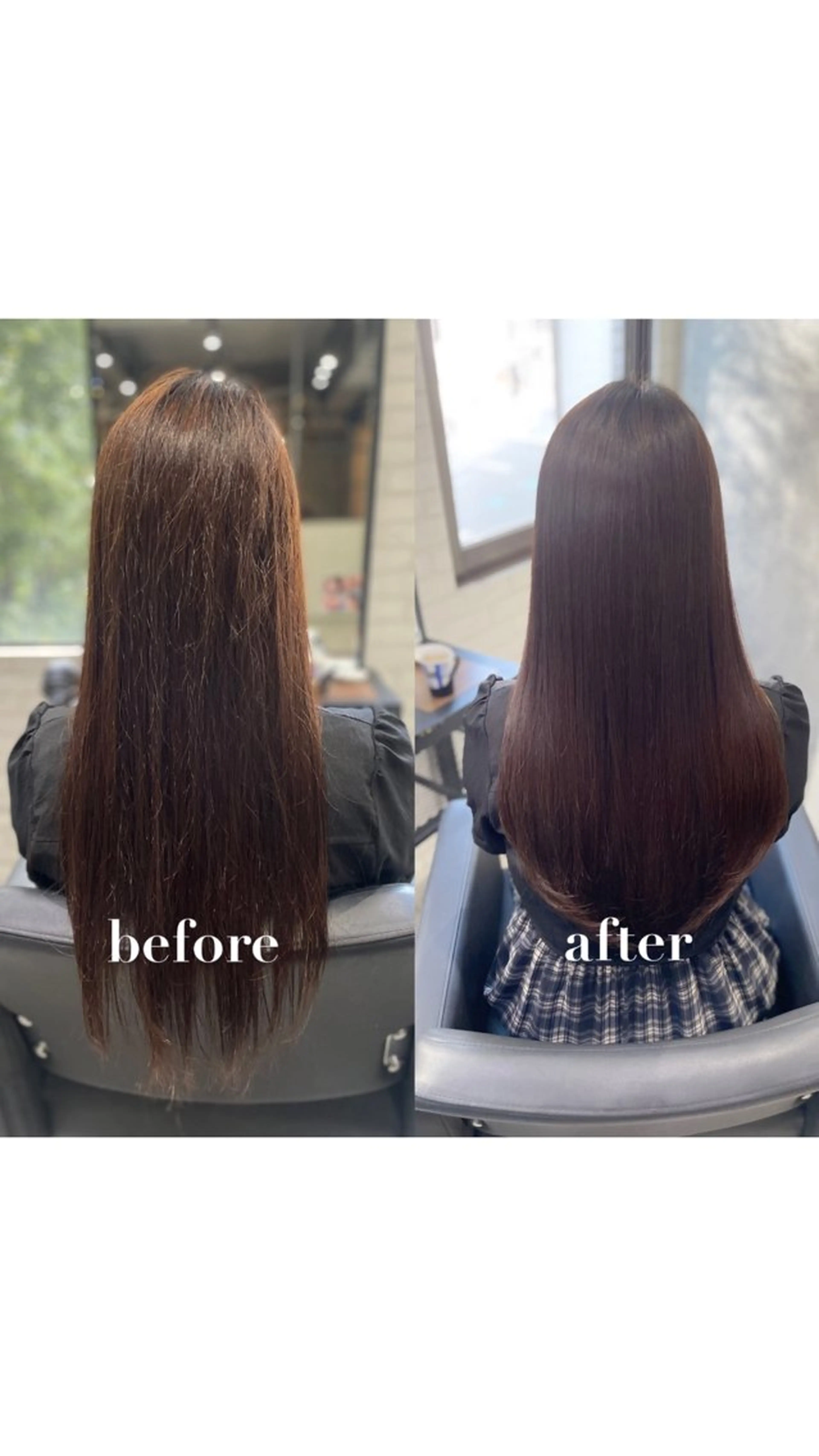 ロング カット 縮毛矯正 トリートメント 杉野❄️艶髪❄️ Zina博多店長のヘアスタイル