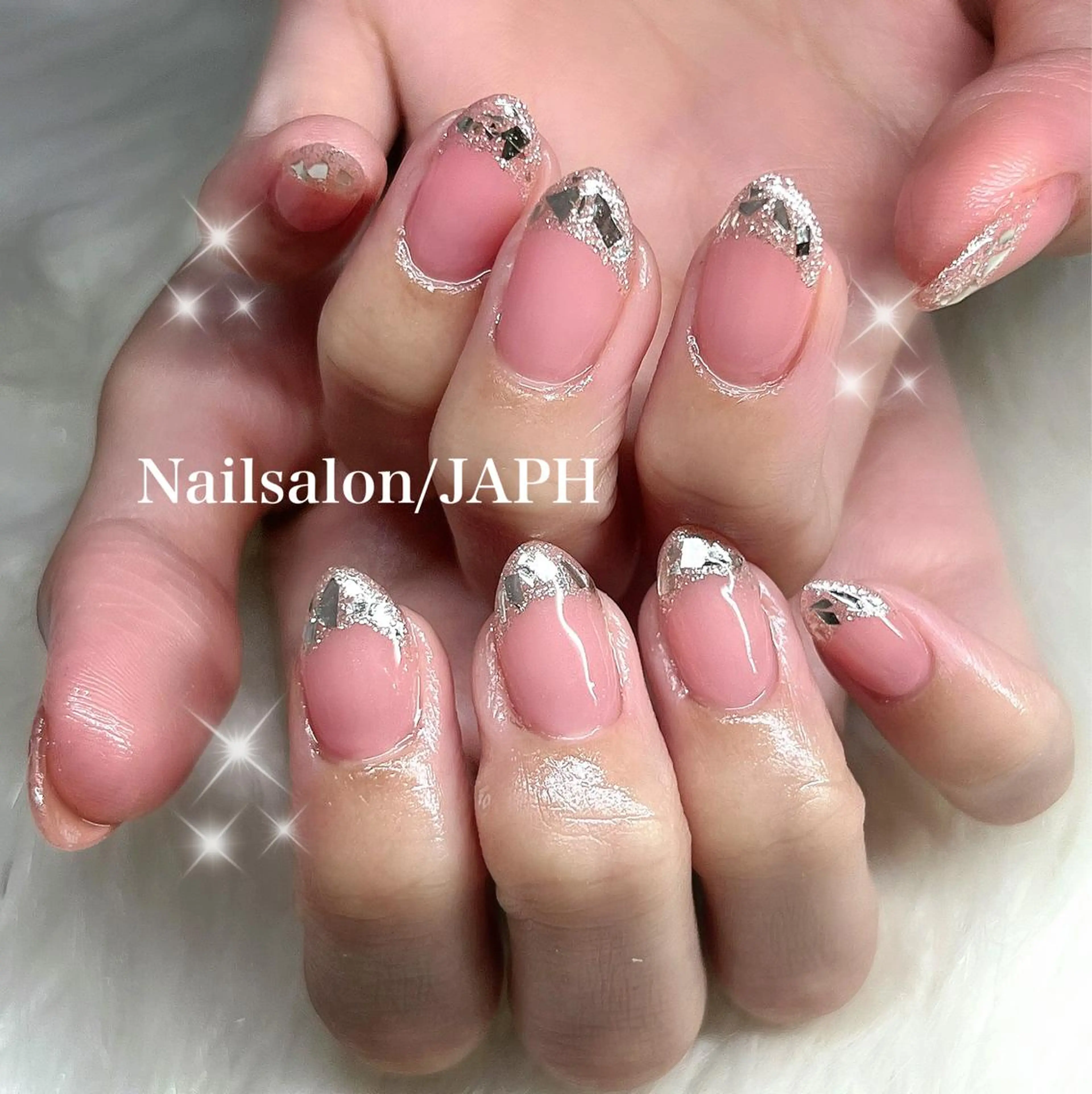 ネイル フレンチネイル ガラスフレンチ NailSalon /JAPHのネイルデザイン