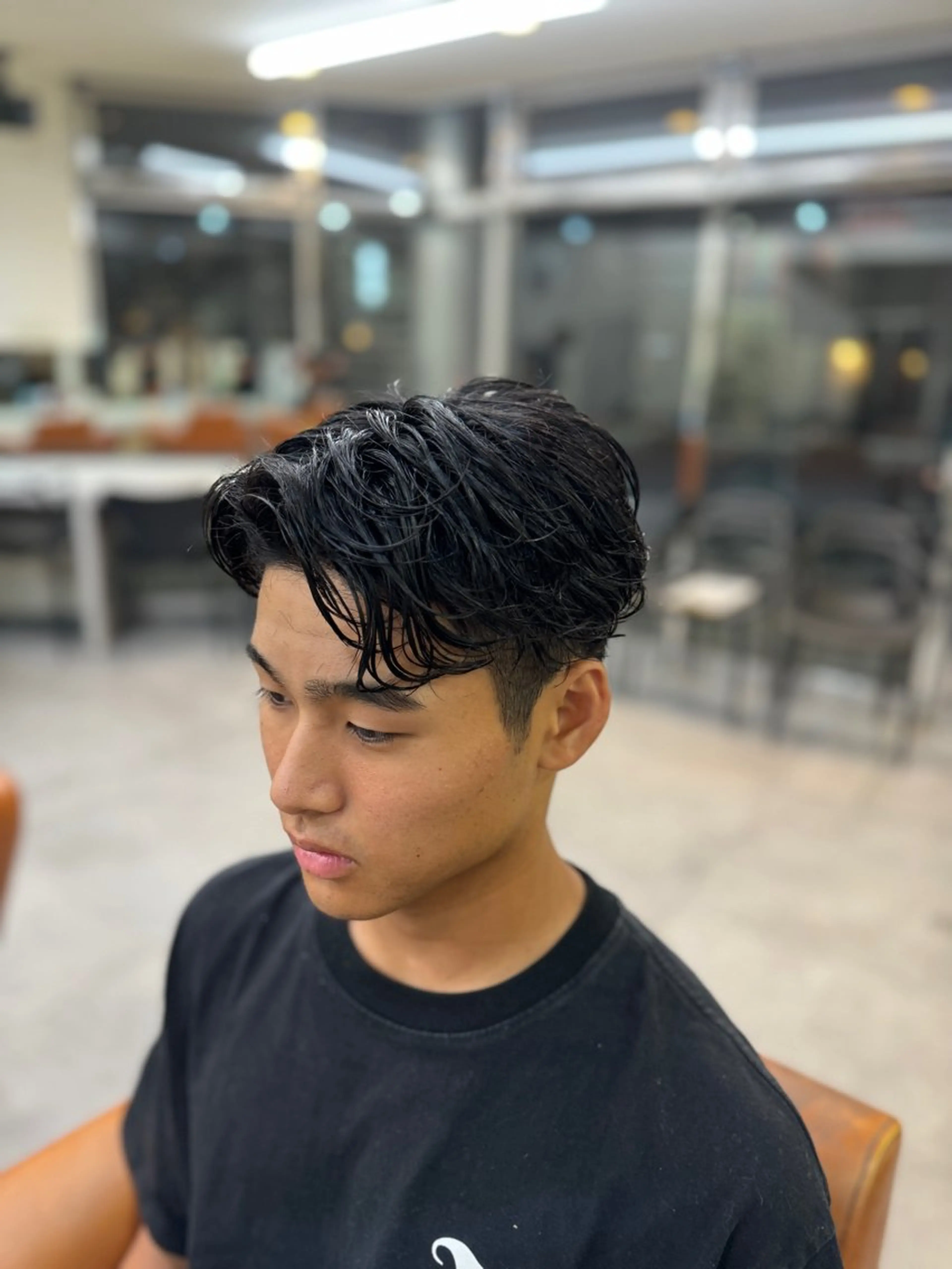 パーマ メンズ カット パーマ 京都駅/メンズサロン 山田司のヘアスタイル