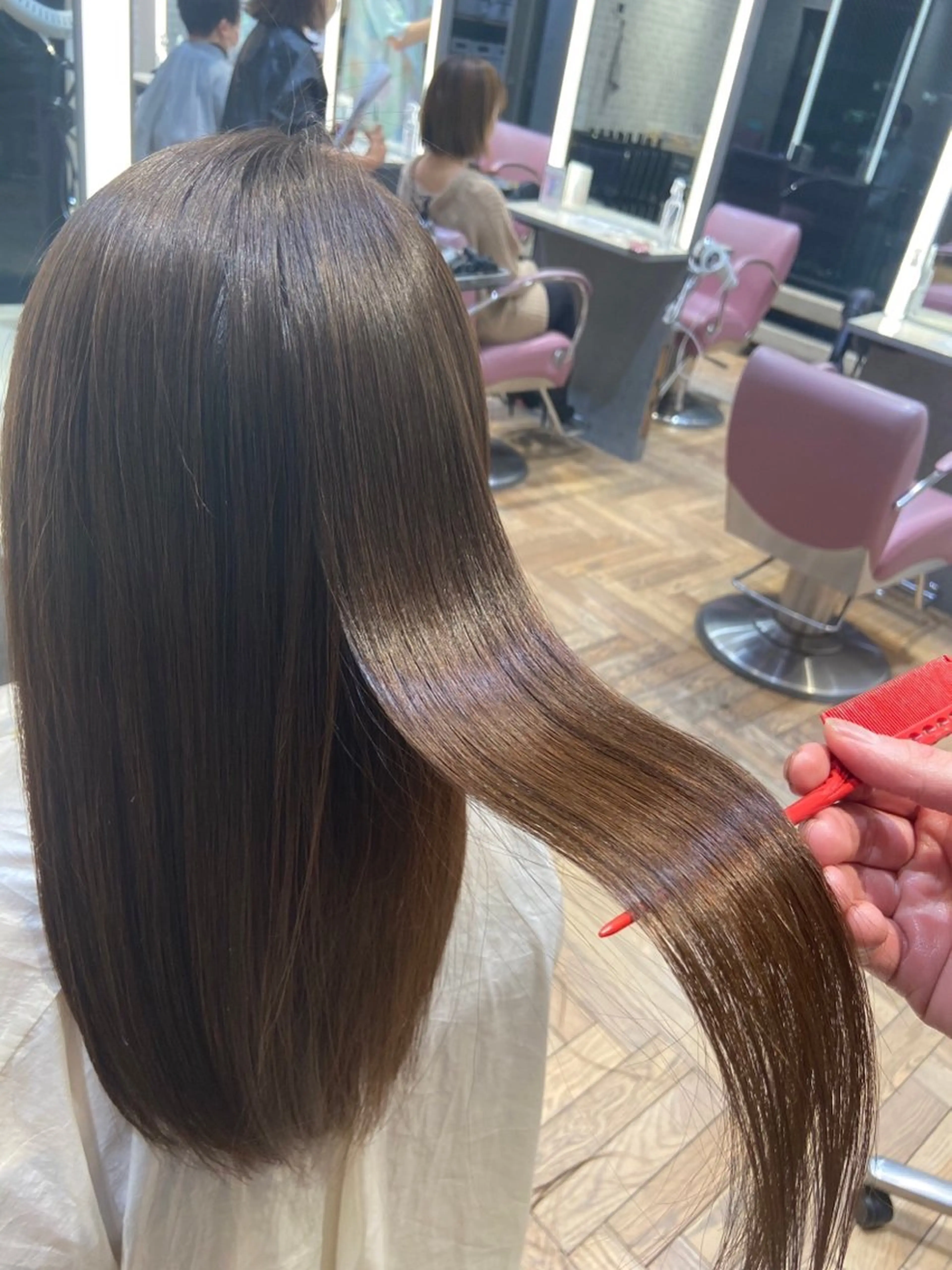 ロング 縮毛矯正 トリートメント 竹内 蓮のヘアスタイル