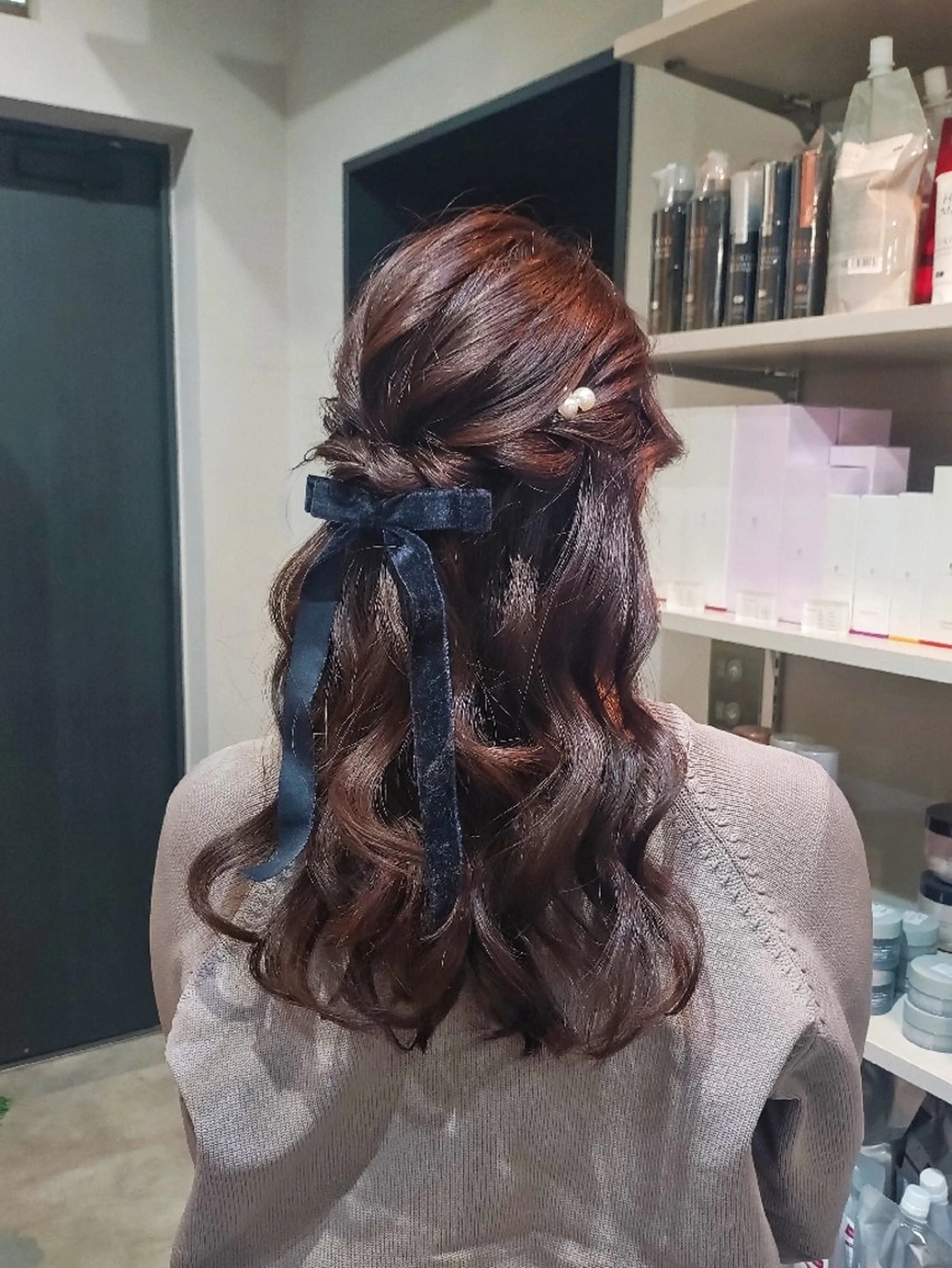 セミロング ヘアアレンジ ヘアセット ヘアアレンジ/透明感 カラー/AKARIのヘアスタイル