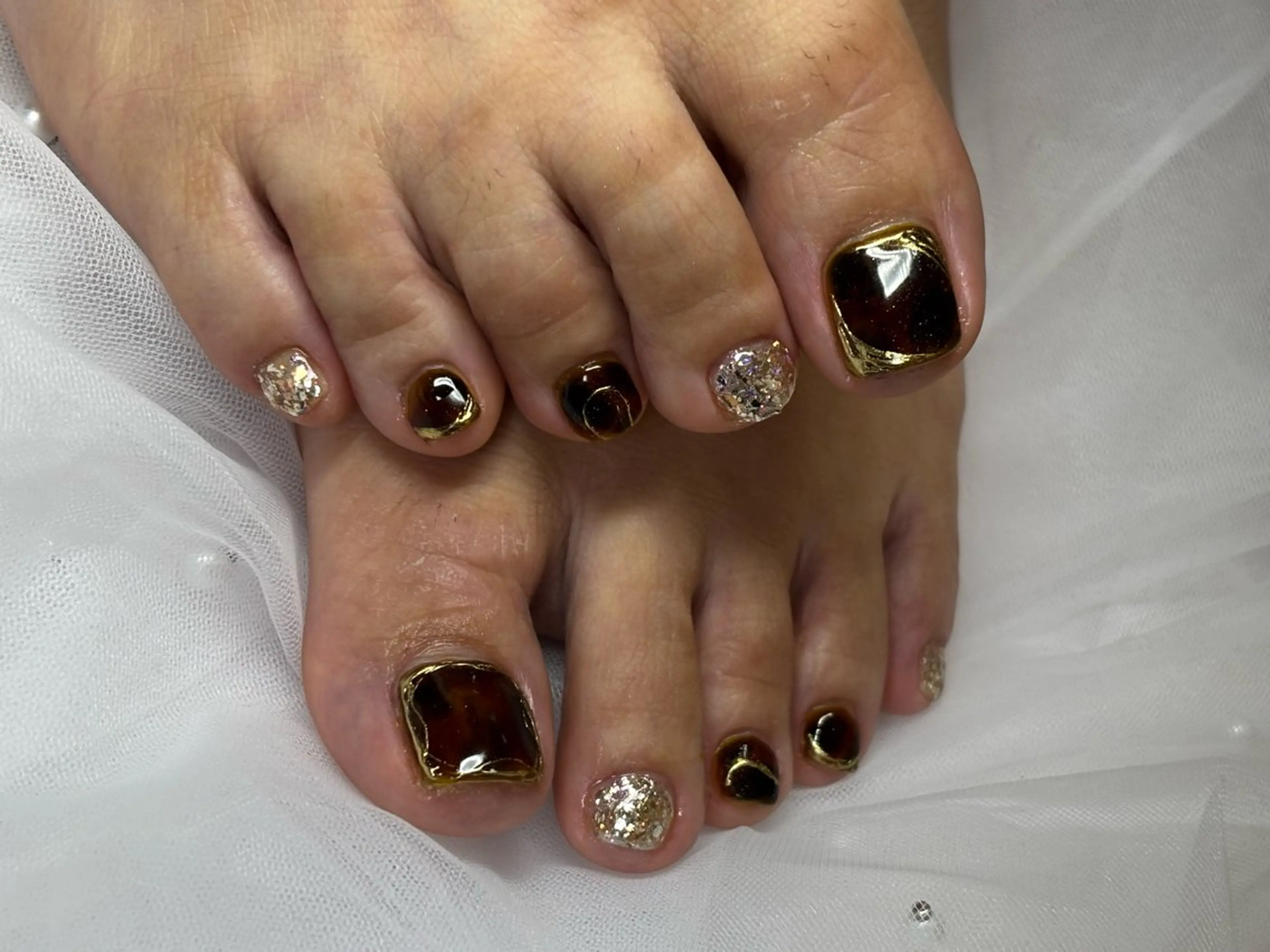 【フットモデル💅】デザインアート2本💕の写真