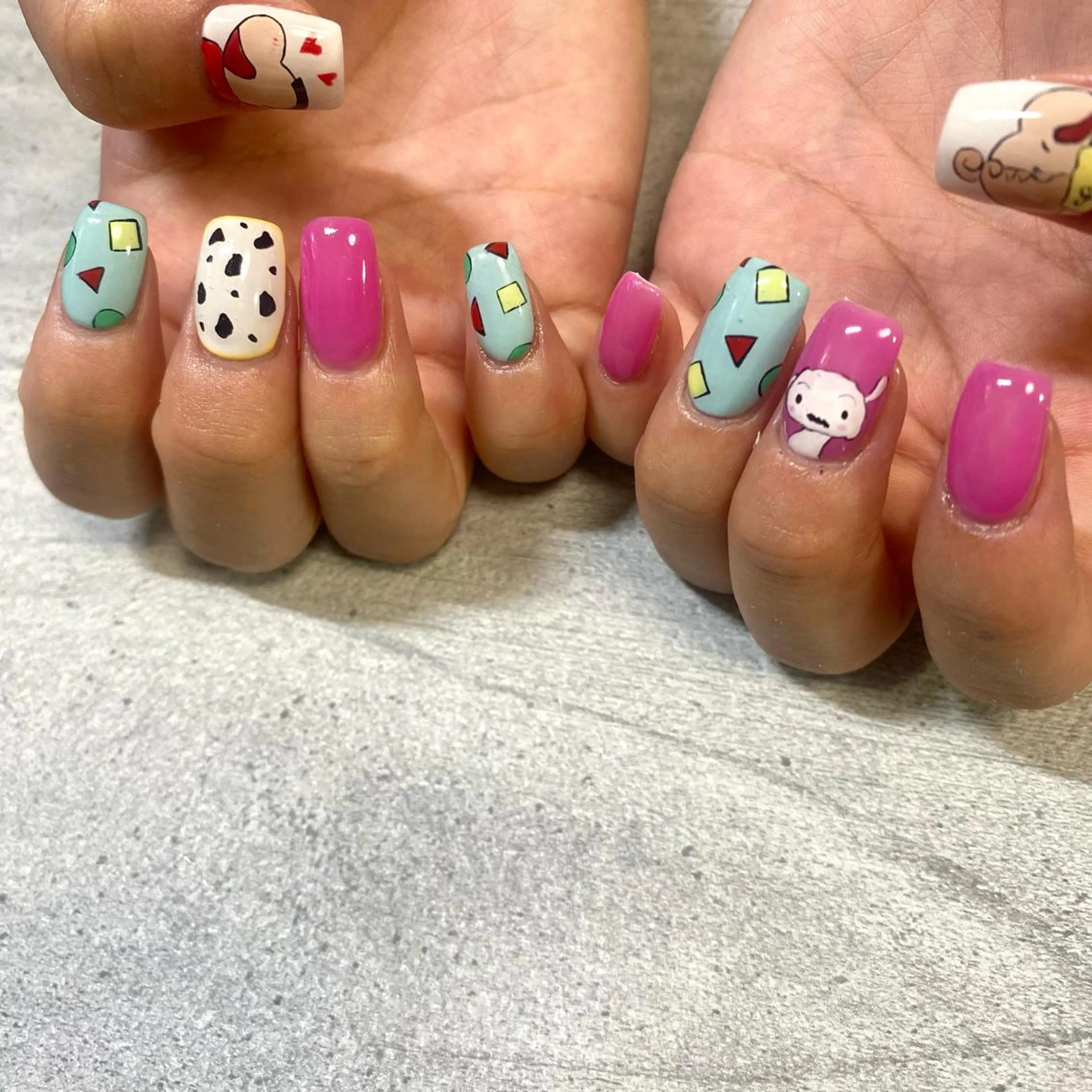 ショート カラー パーマ ヘアアレンジ メンズ キッズ ネイル マツエク・マツパ アイブロウ 今福鶴見ネイル 8(ｴｲﾄ)のネイルデザイン