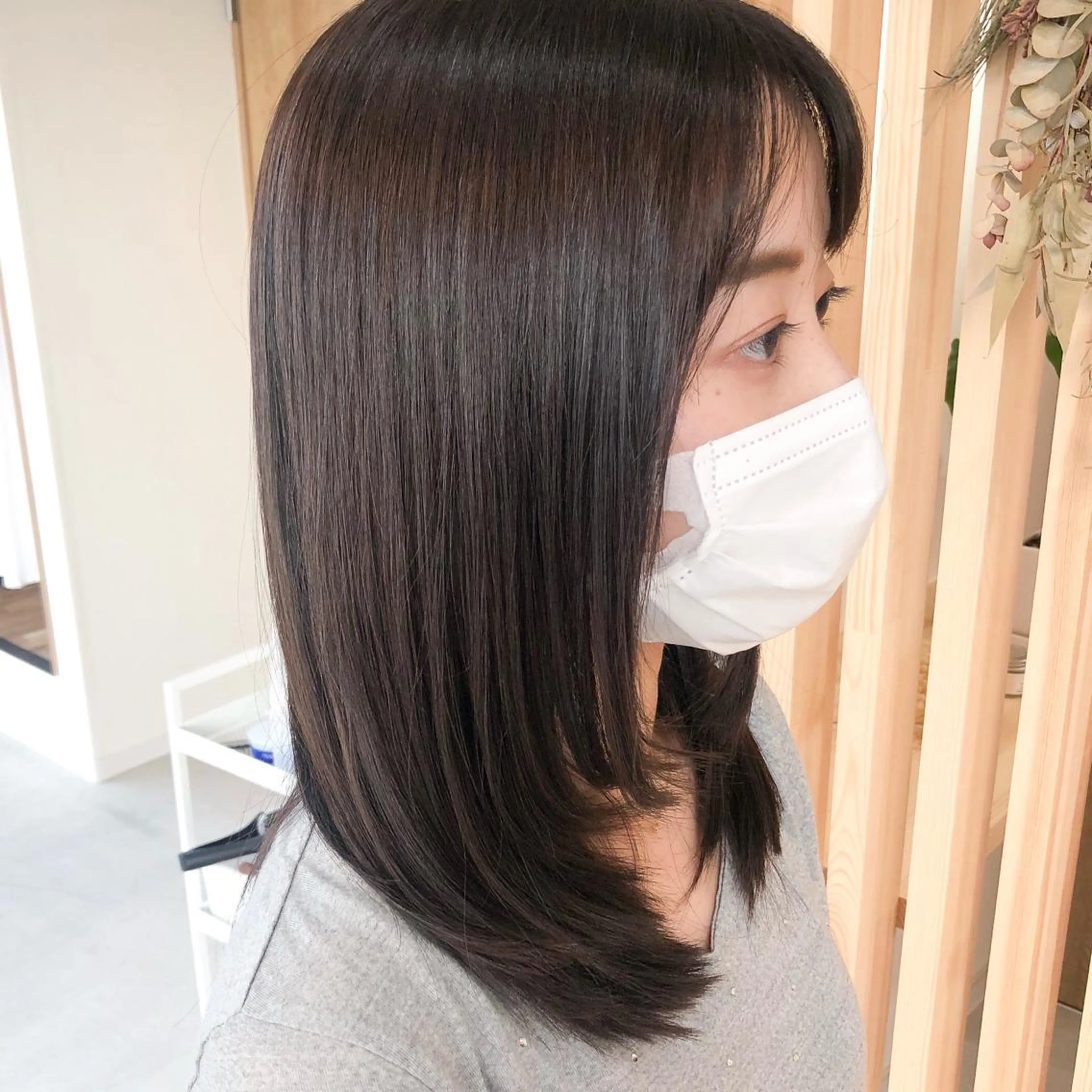 ミディアム カラー エトウリクシ パーマ美容師のヘアスタイル