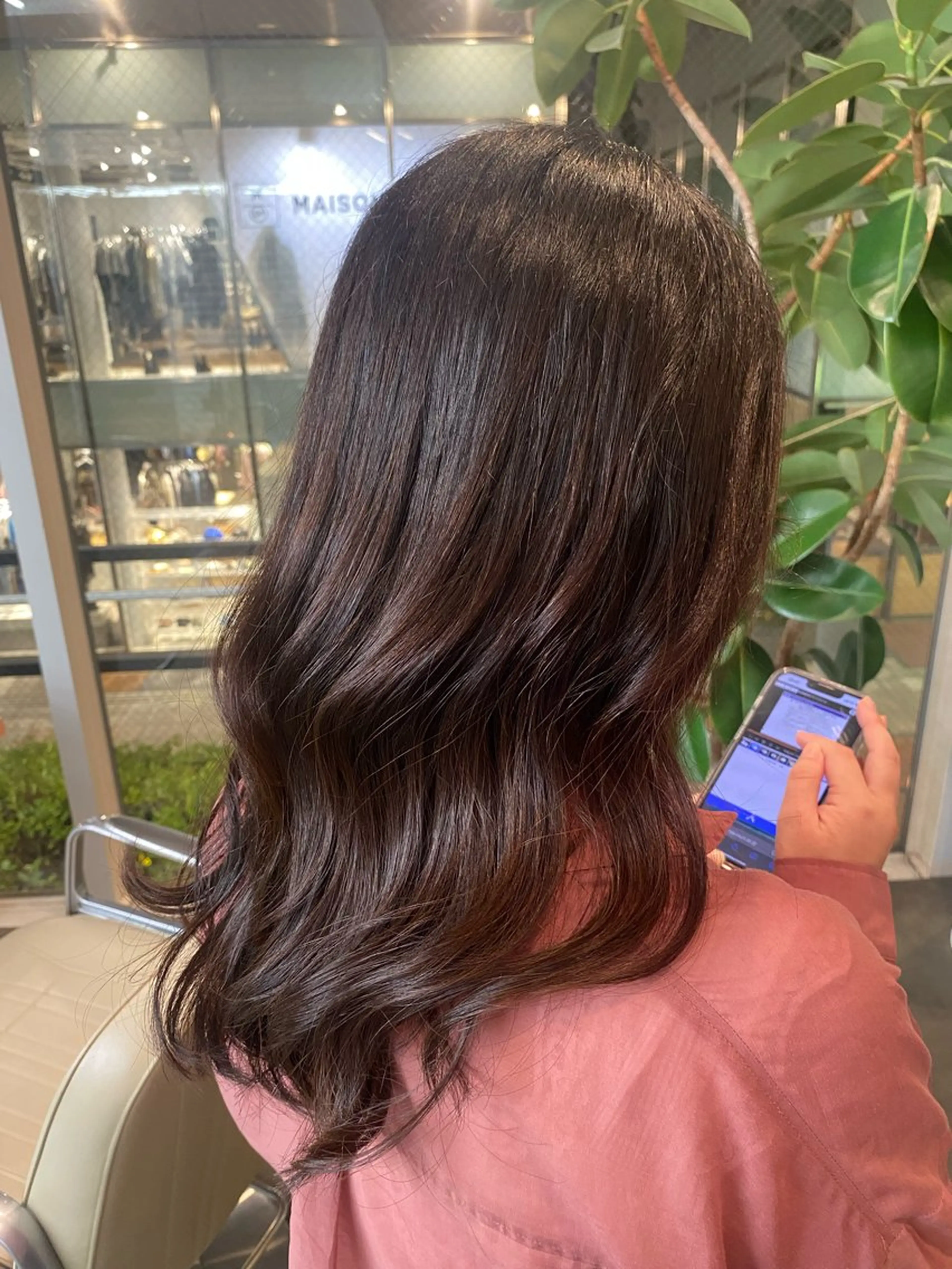 ロング カラー ヘアアレンジ ブラウンカラー マロンブラウン ヘアカラー ヘアセット DIFINOaoyama所属・🎧ayaka/ボブ /透明感カラー🩵のヘアスタイル