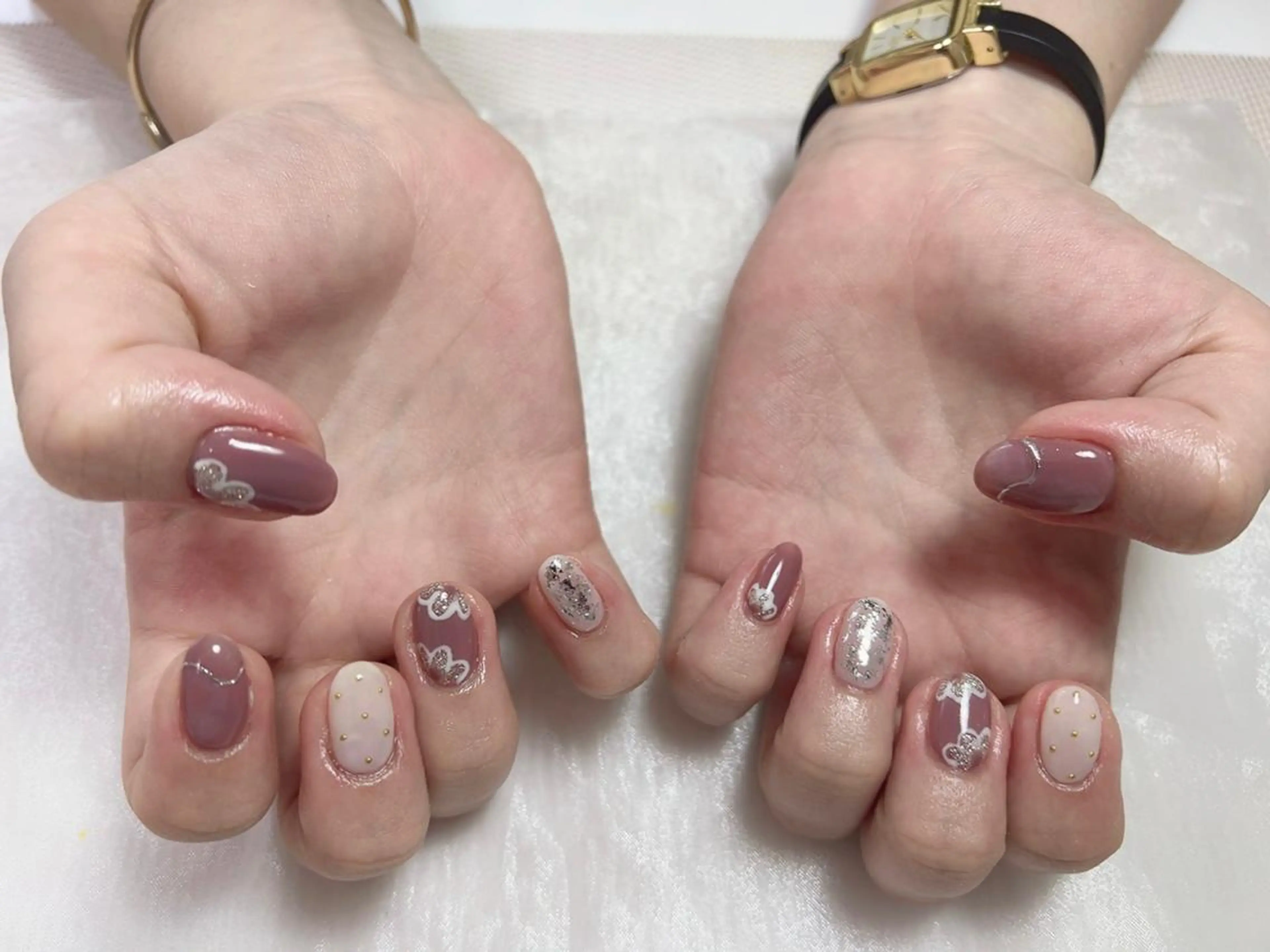 ネイル カジュアル チークネイル フレンチネイル ジェルネイル ガーリー 鈴木 ミサキのネイルデザイン