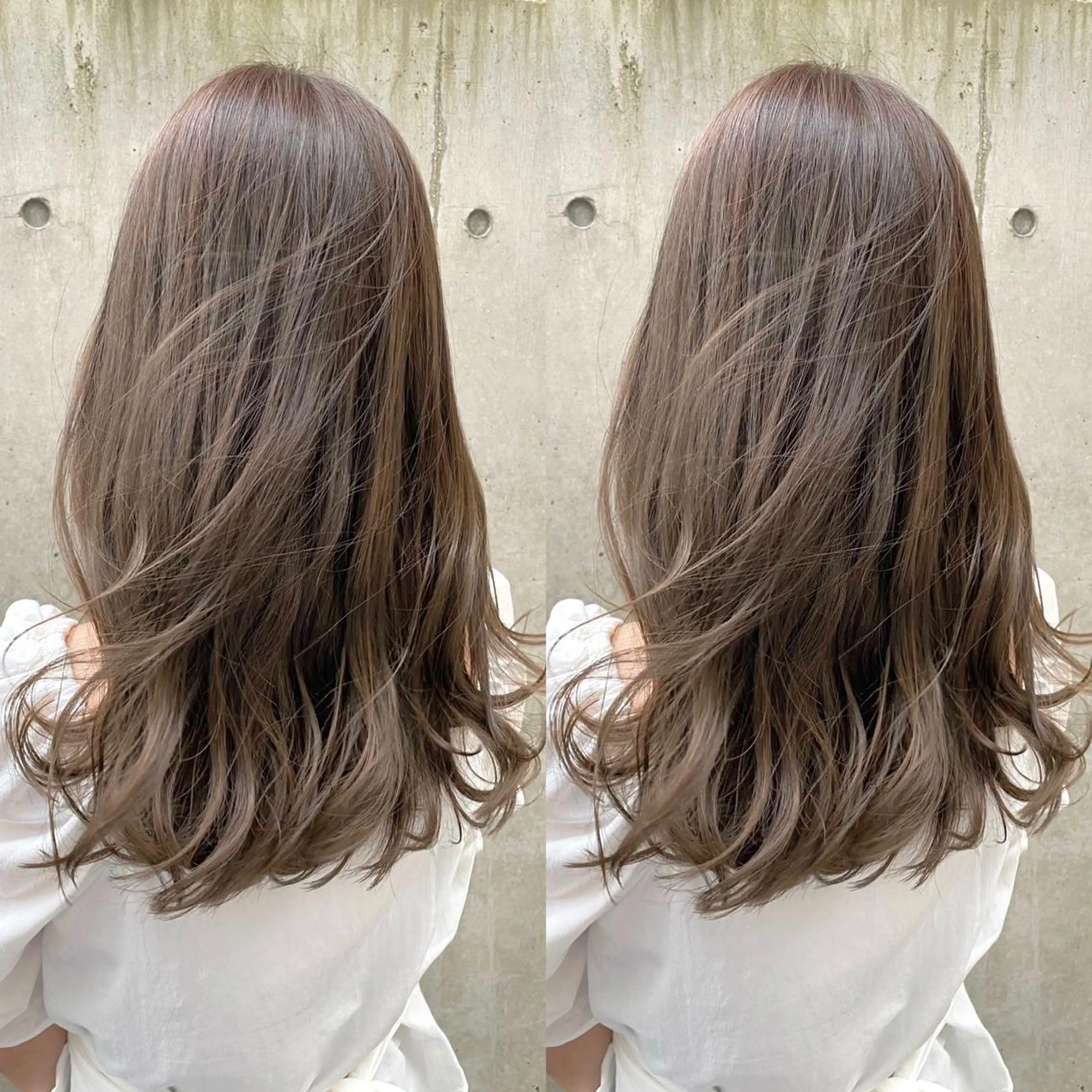 ミディアム カット ヘアカラー トリートメント レイヤーカット /透明感カラー西田のヘアスタイル