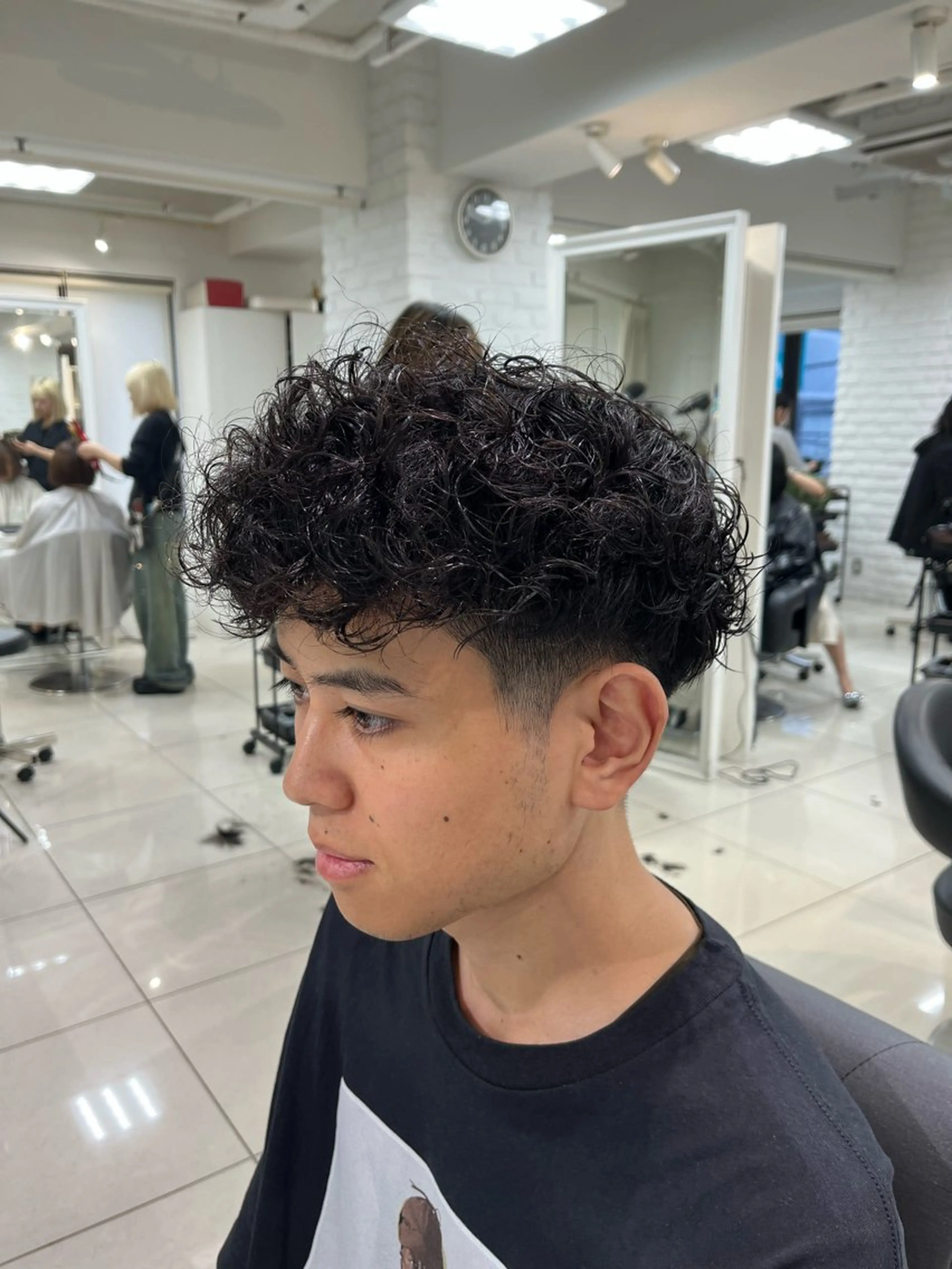 ショート パーマ メンズ マッシュ スペインカール カット パーマ メンズパーマ職人 パーマ🔥ritaのヘアスタイル