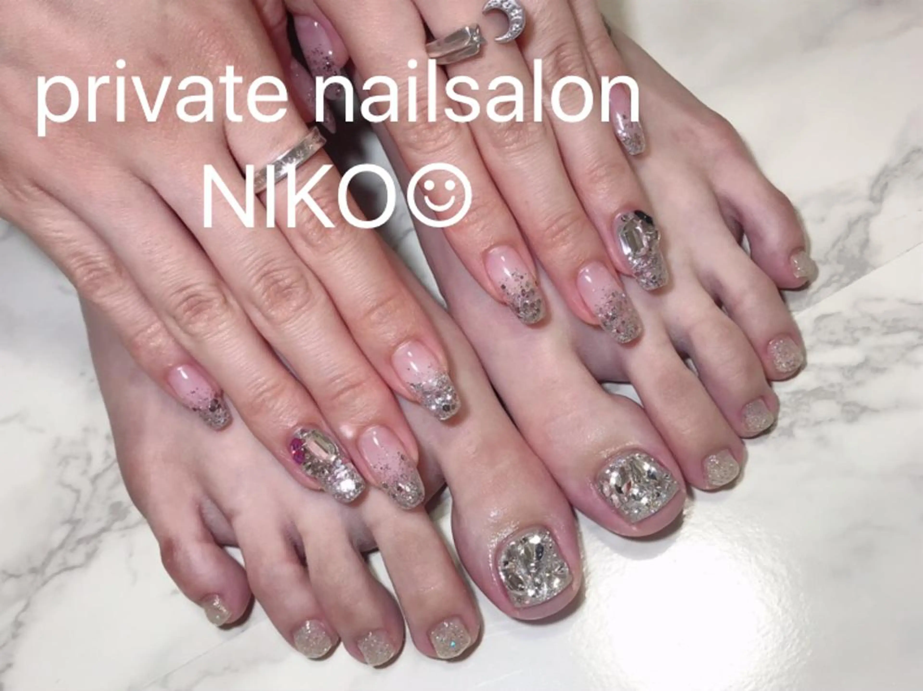ネイル フットネイル おそろいネイル private salon NIKOのネイルデザイン