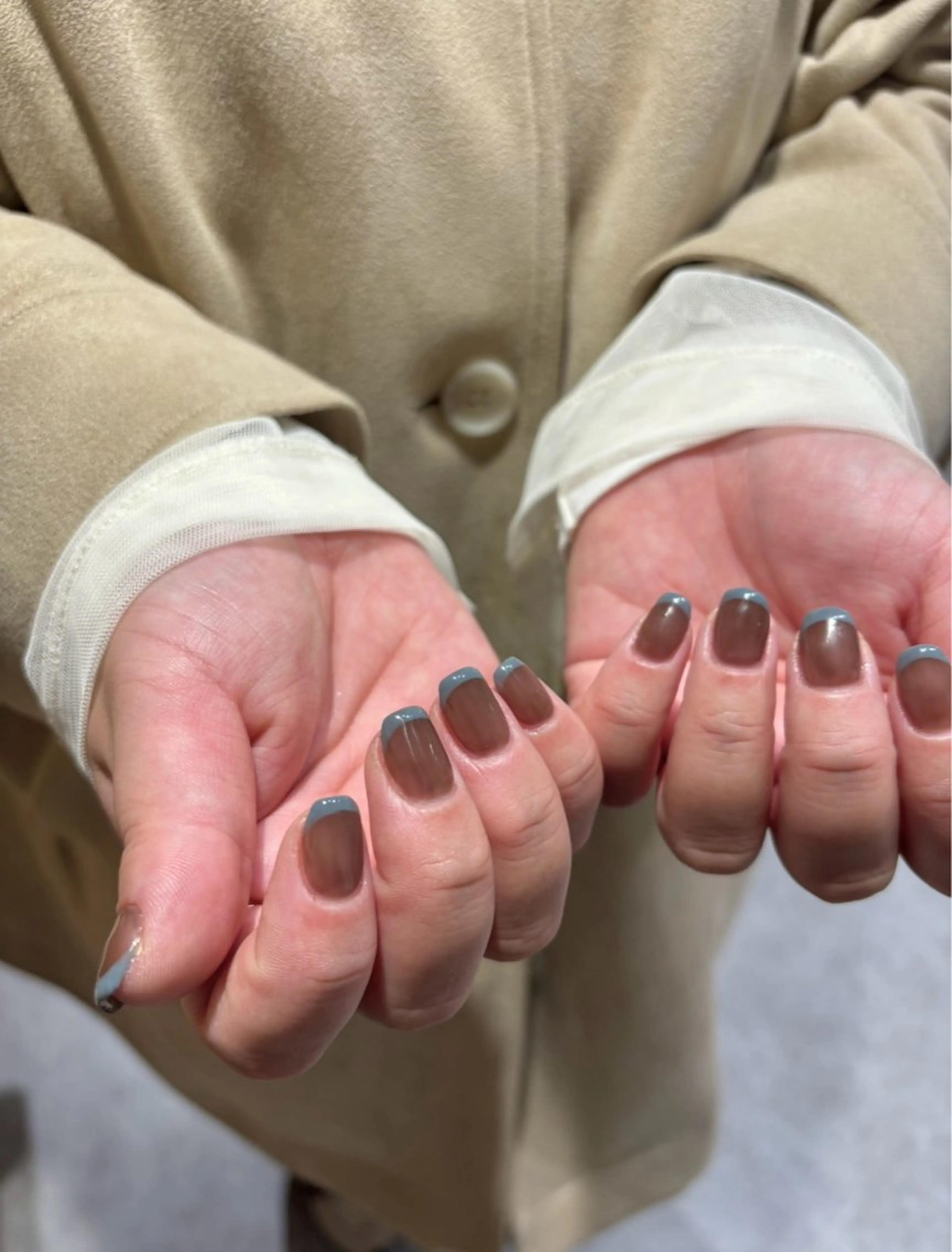 【オフ無し】フレンチネイル（ベース付き）の写真