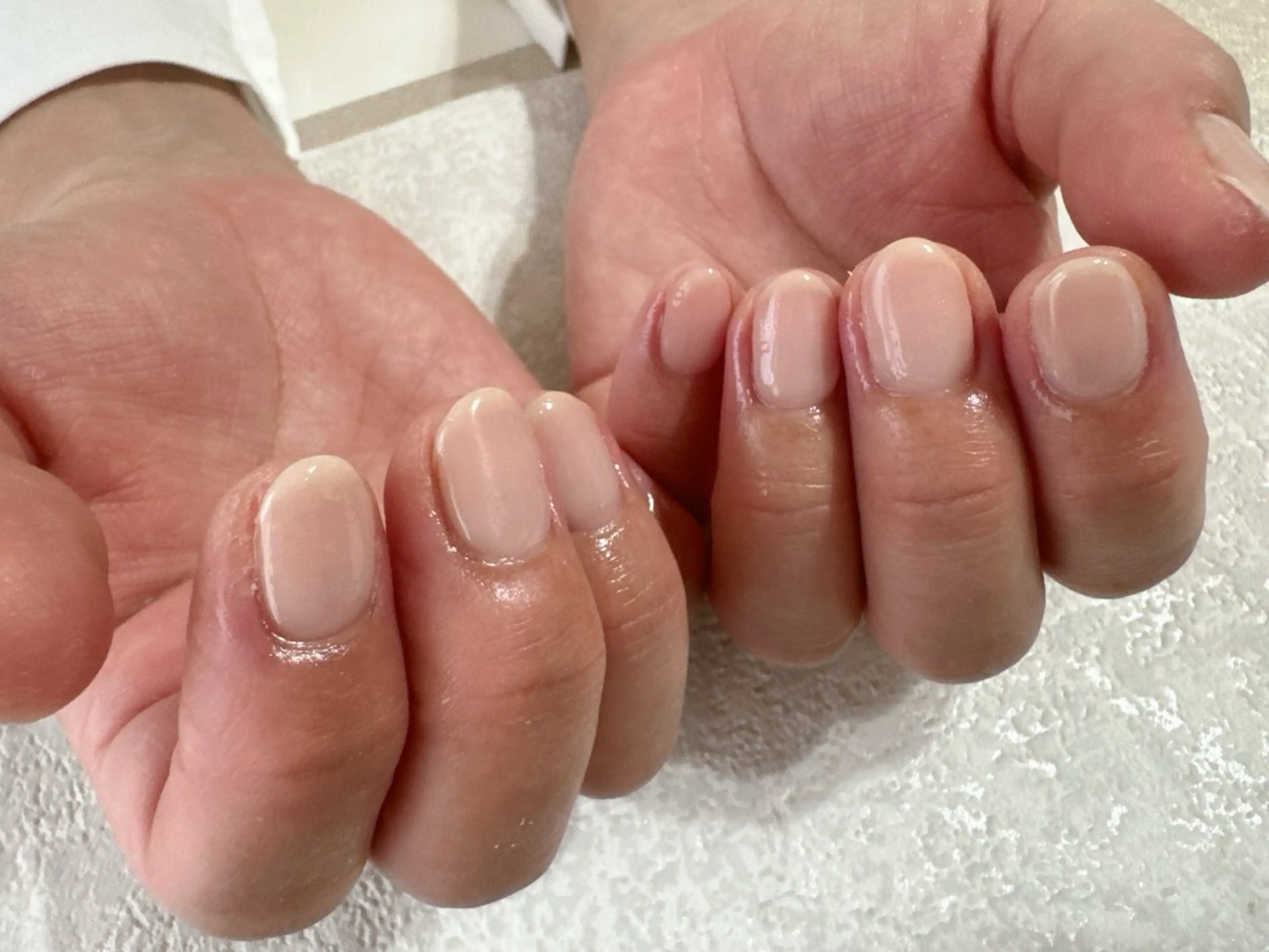 ネイル オーロラネイル ブラウン クリアネイル フットネイル フレンチネイル kikinail 溝の口のネイルデザイン