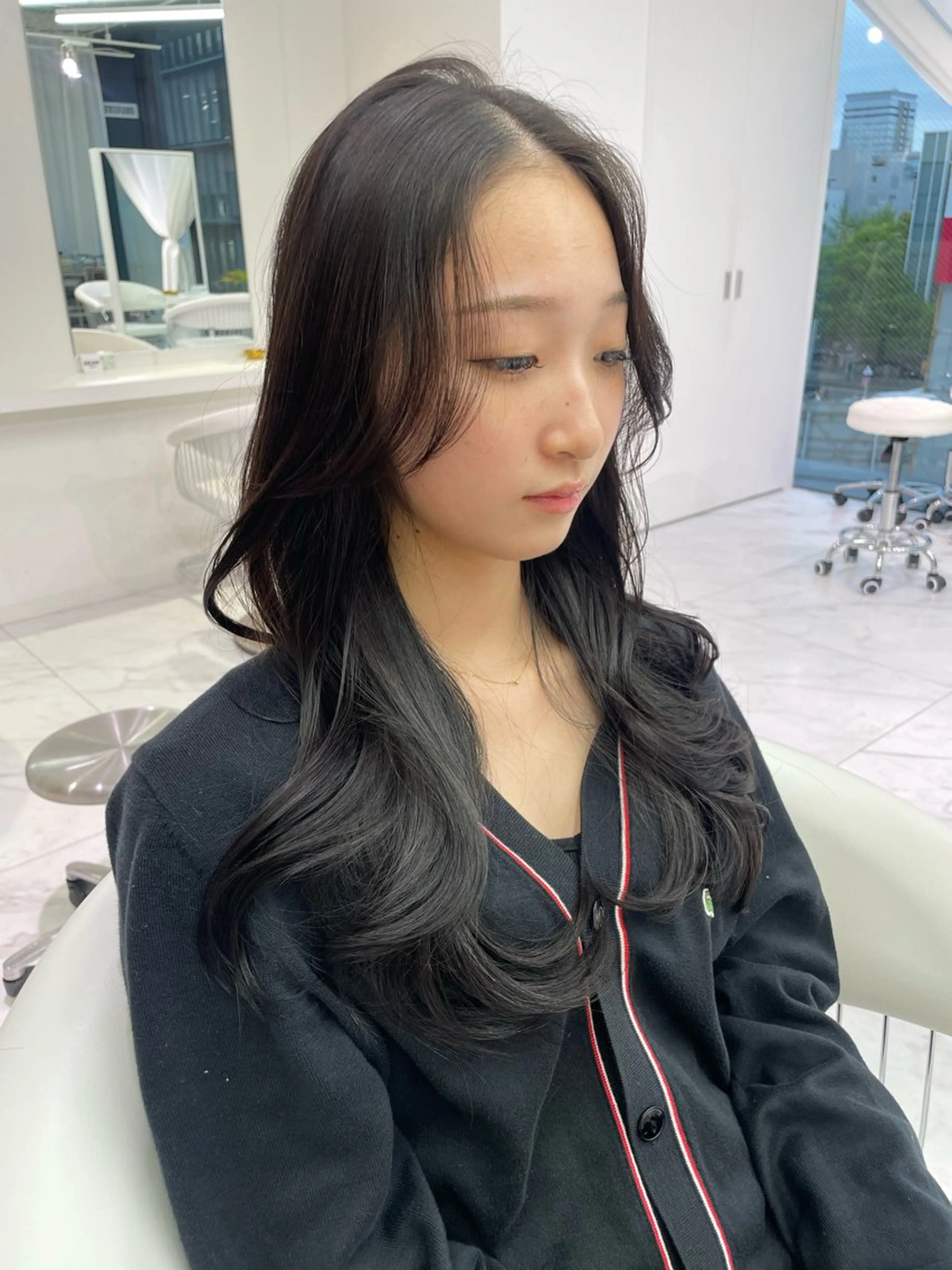 ロング カラー カット ヘアカラー トリートメント 名古屋ダブルカラー DEAN石川理子のヘアスタイル