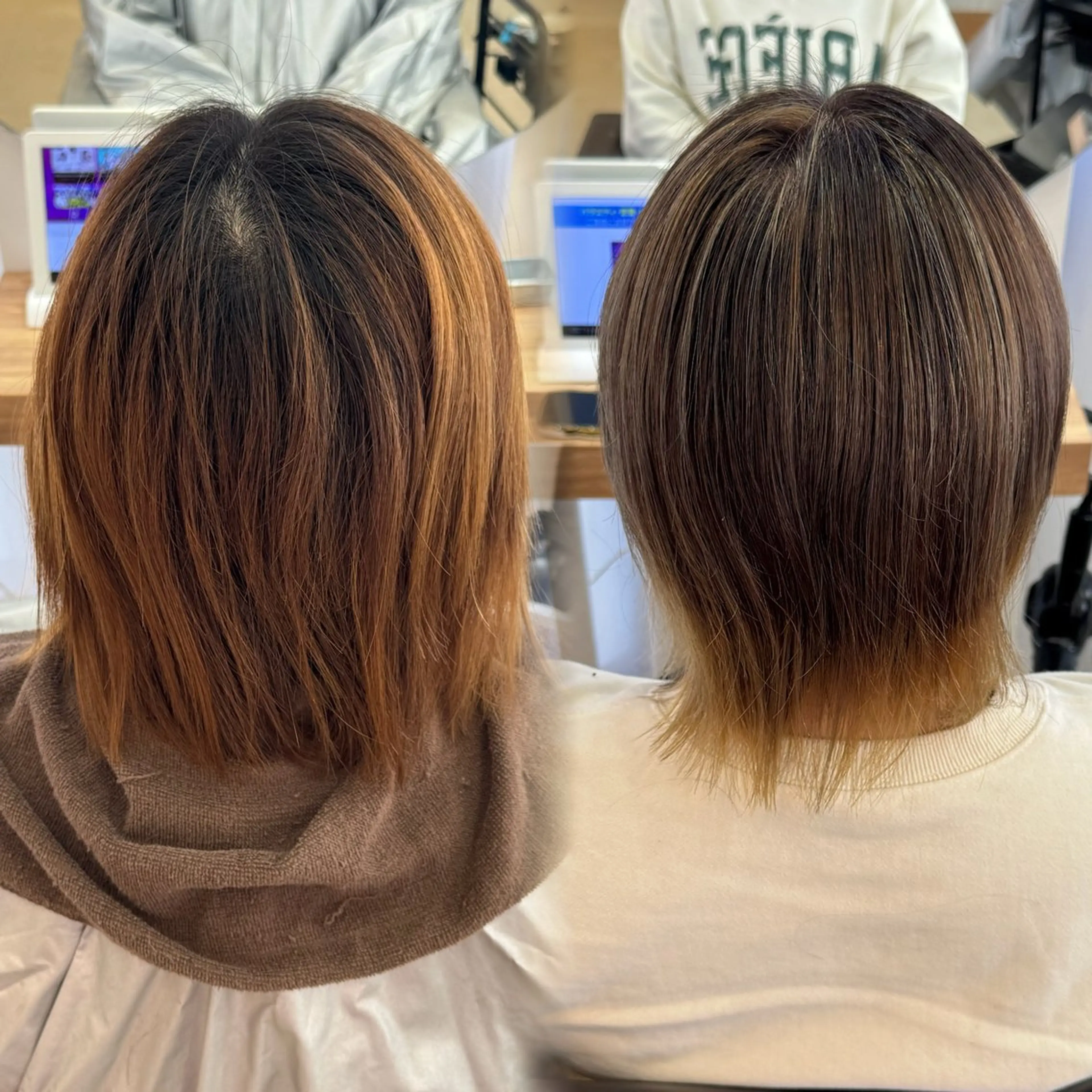 ミディアム ヘアカラー Agu hair 粉河のヘアスタイル