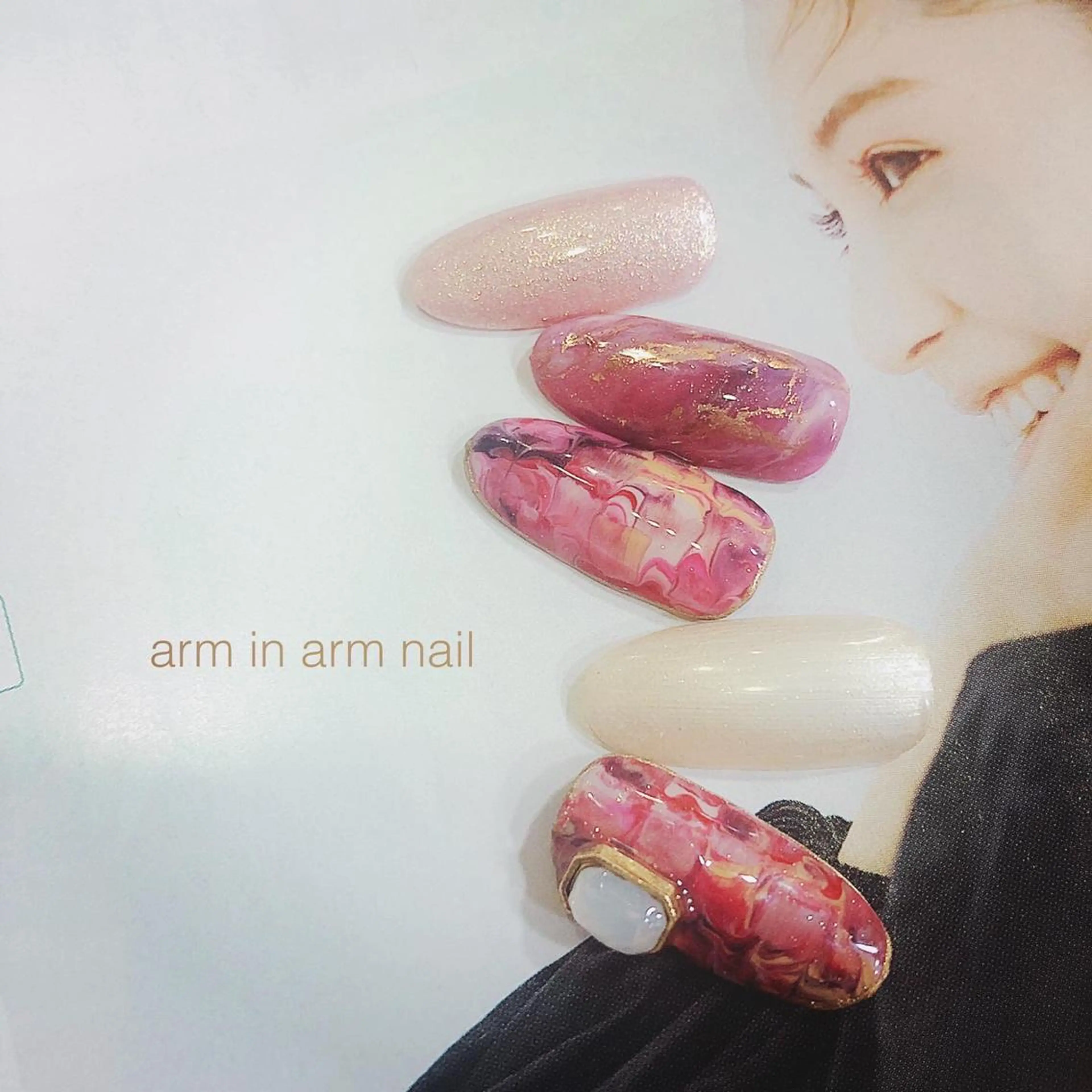 ネイル arm in arm ︎✿Yamamotoのマツエク・マツパデザイン