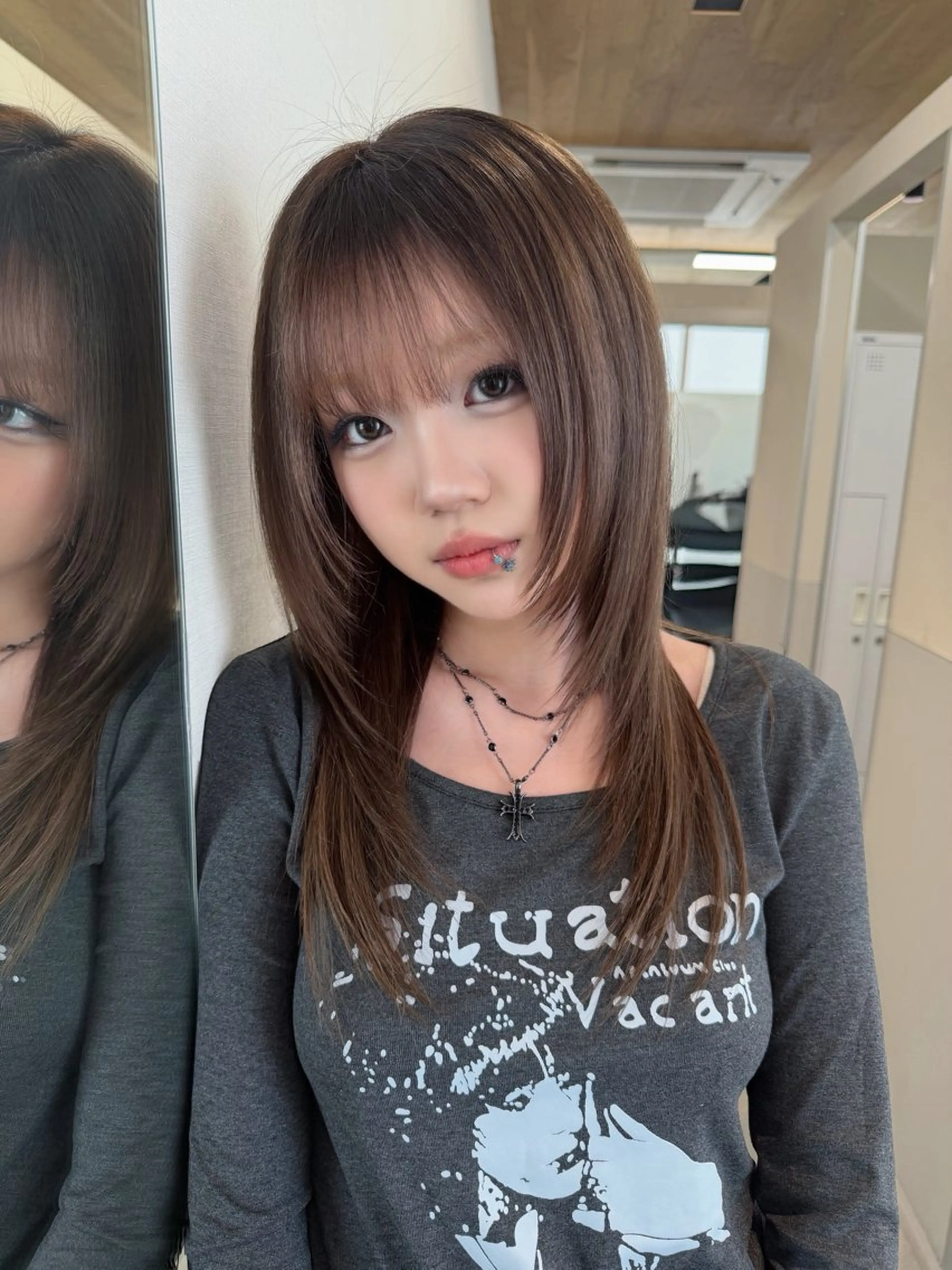 セミロング カット トリートメント RiA/レイヤーカッ ト/ハッシュカットのヘアスタイル