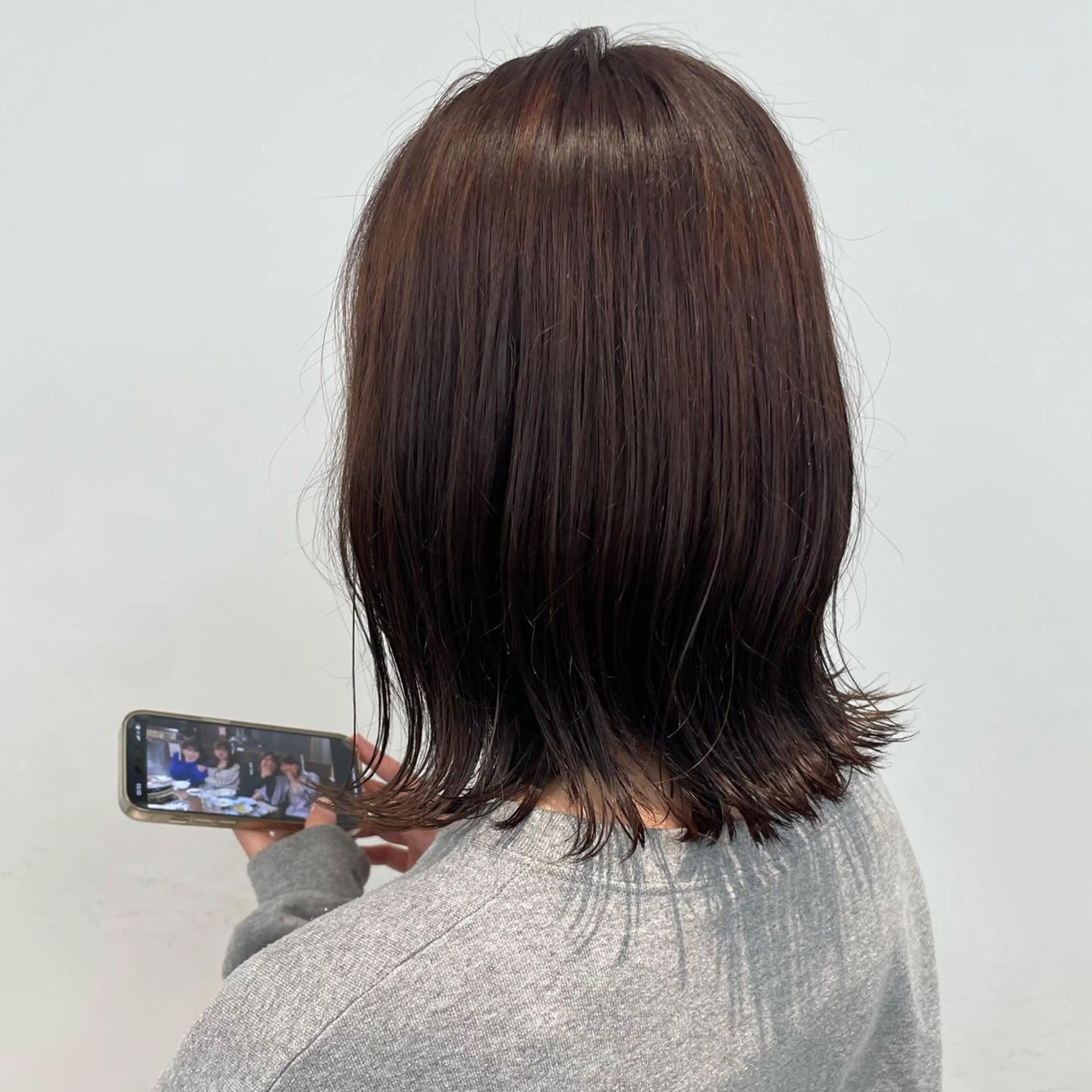 ミディアム たしろ ともきのヘアスタイル