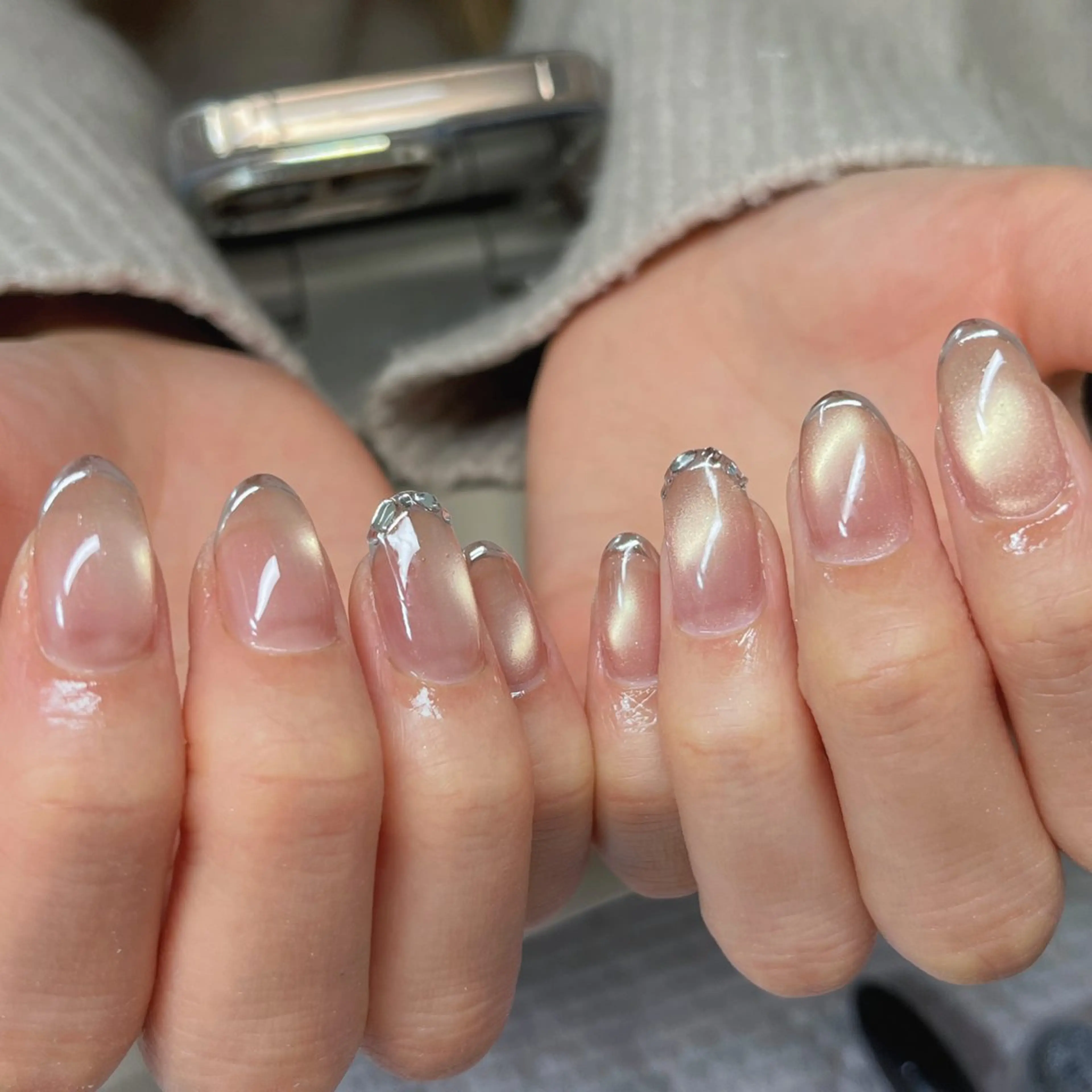 ネイル アートネイル ジェルネイル 韓国ネイル 持ち込み スカルプネイル ハンドネイル はなネイル所属・R_nail xixiのネイルデザイン