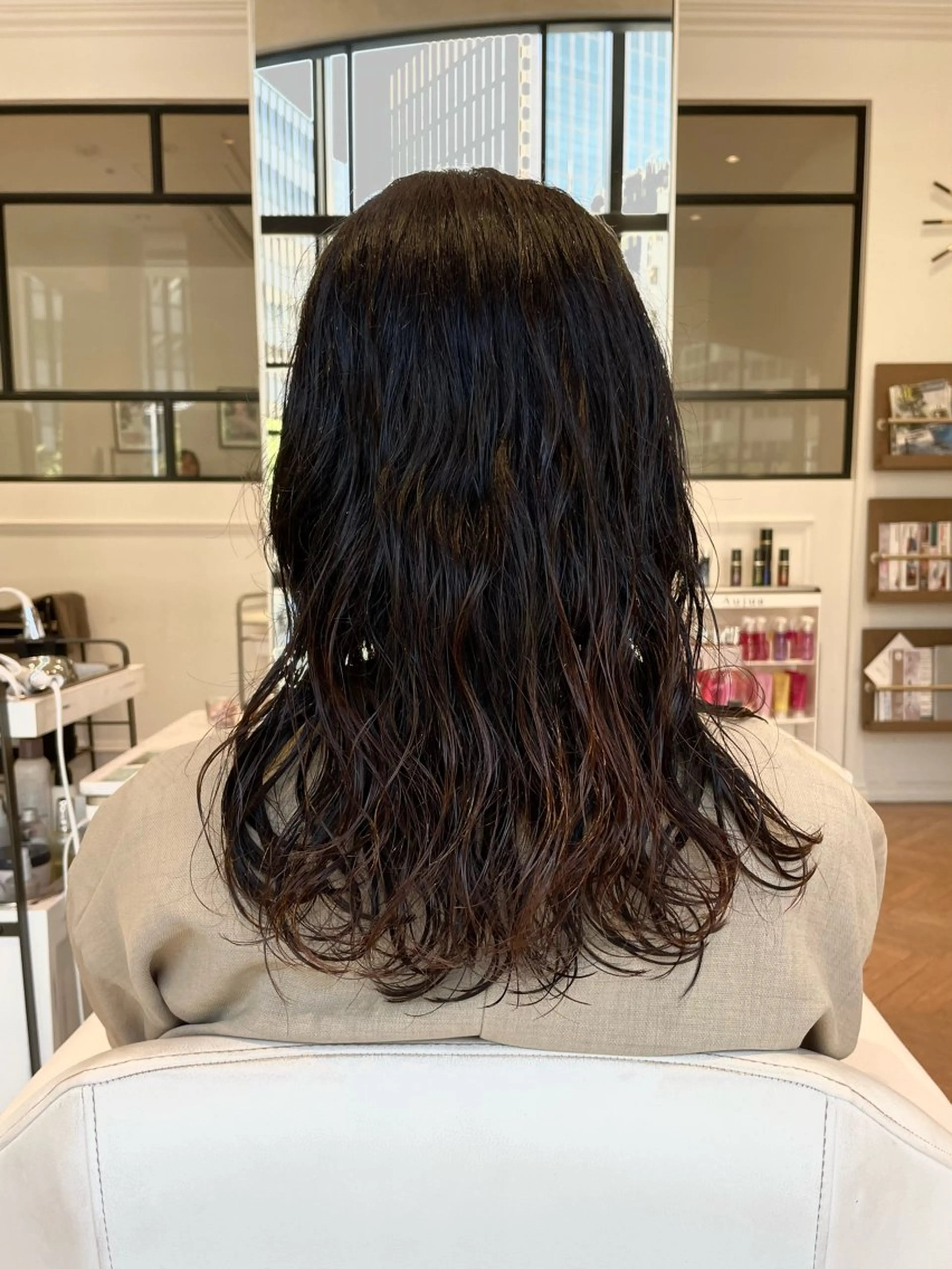 ロング パーマ カット パーマ ELLE salon サエのヘアスタイル
