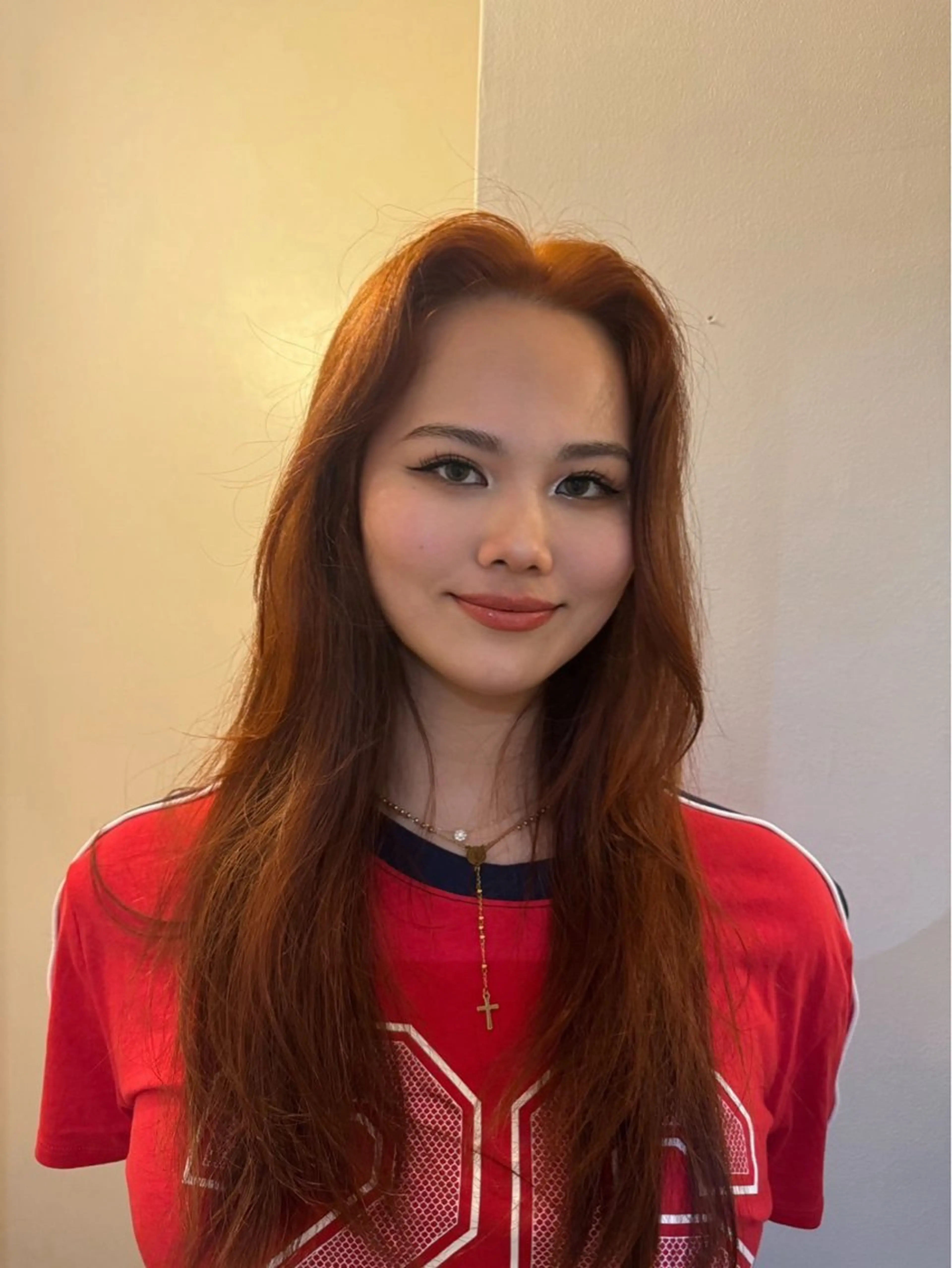 🧡✨️オレンジカラー✨️🧡  ワンカラー＋5stepトリートメント+コテ巻きの写真