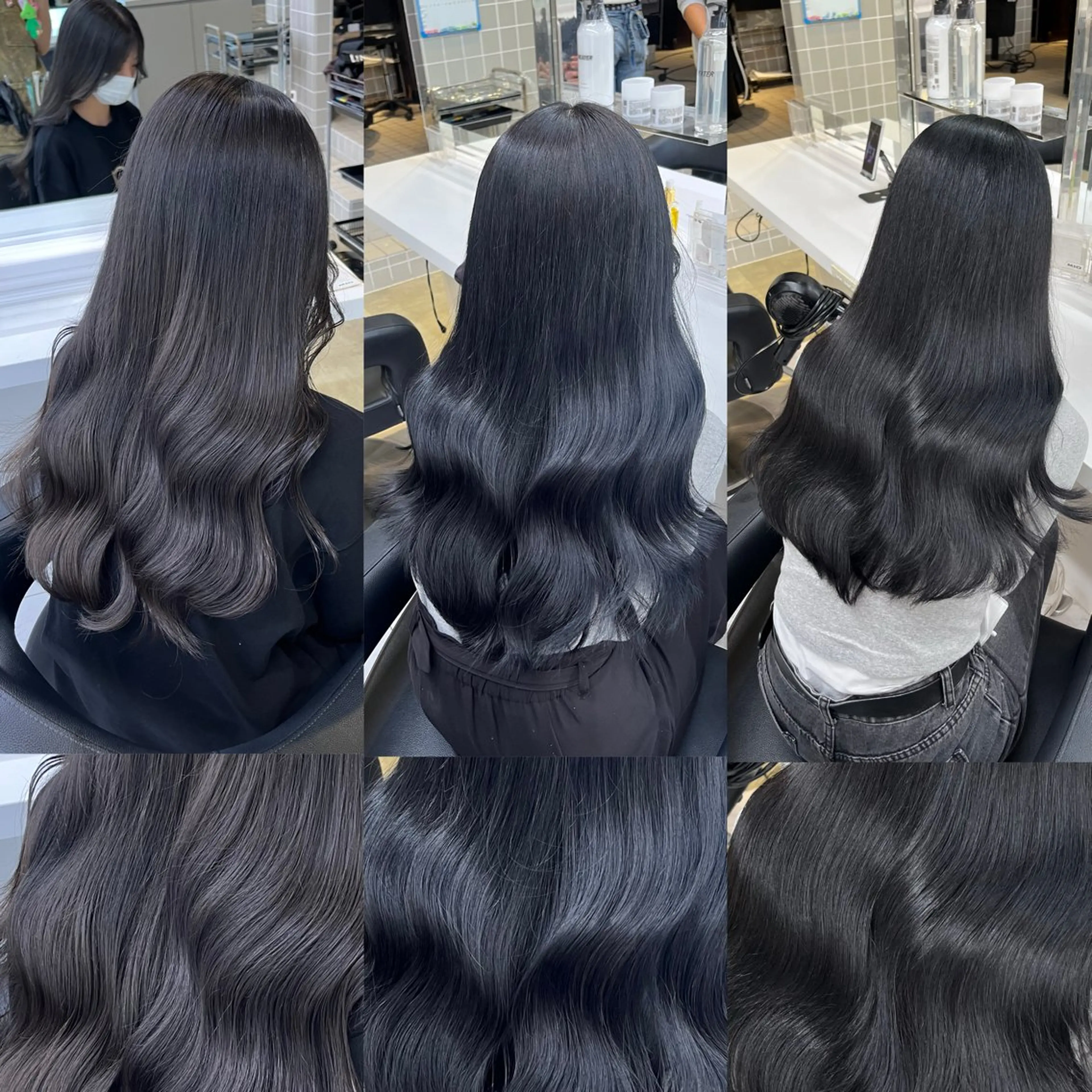 ロング ヘアカラー トリートメント ヘッドスパ ヘアセット 寒色＆ブリーチ特化 寒色MiOのヘアスタイル