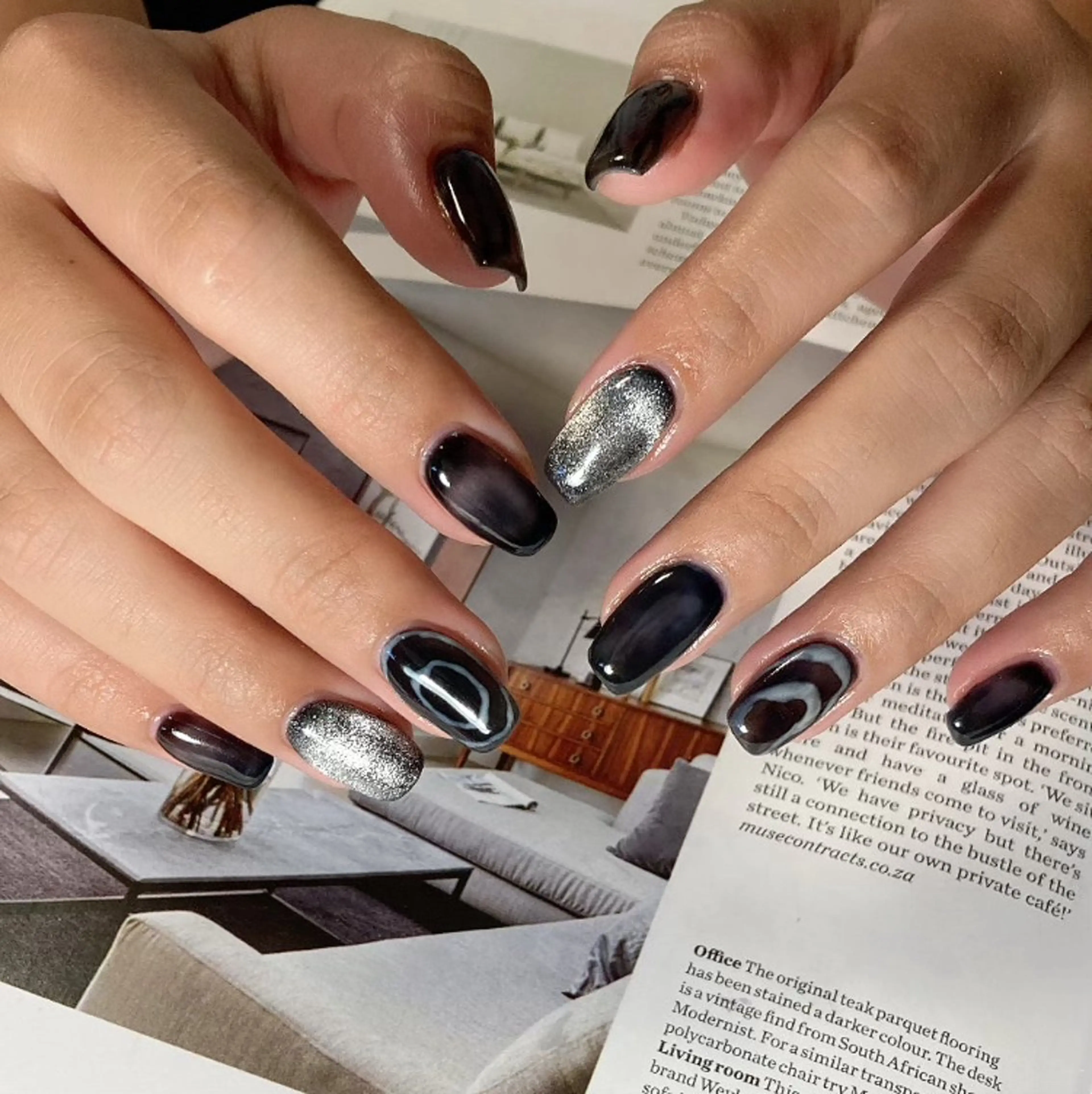 ネイル マグネットネイル ハンドネイル Lofi nails ゆきこのネイルデザイン