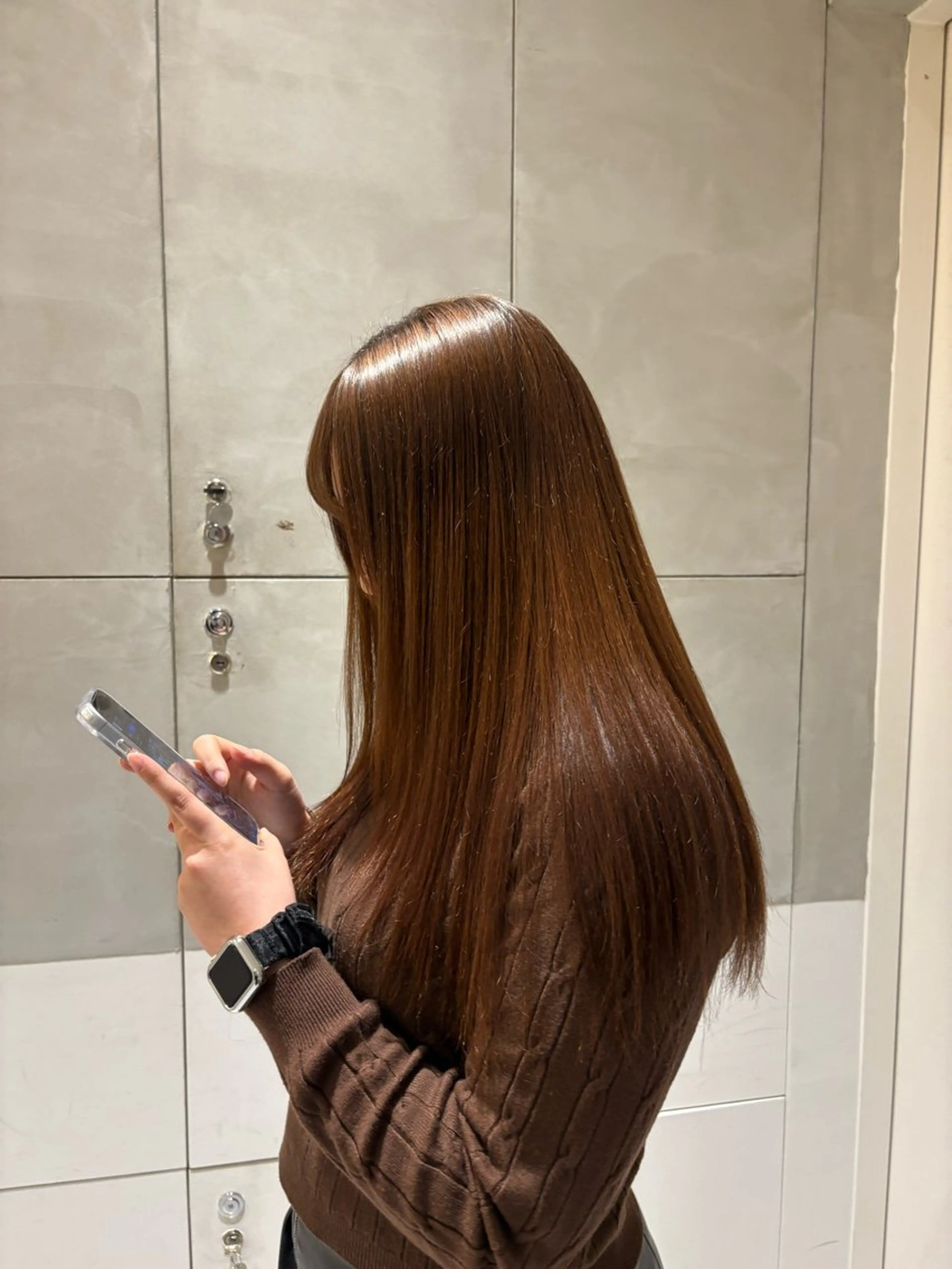 ロング 縮毛矯正 Rino🎀/盛れる 顔周りカット🪽✩のヘアスタイル