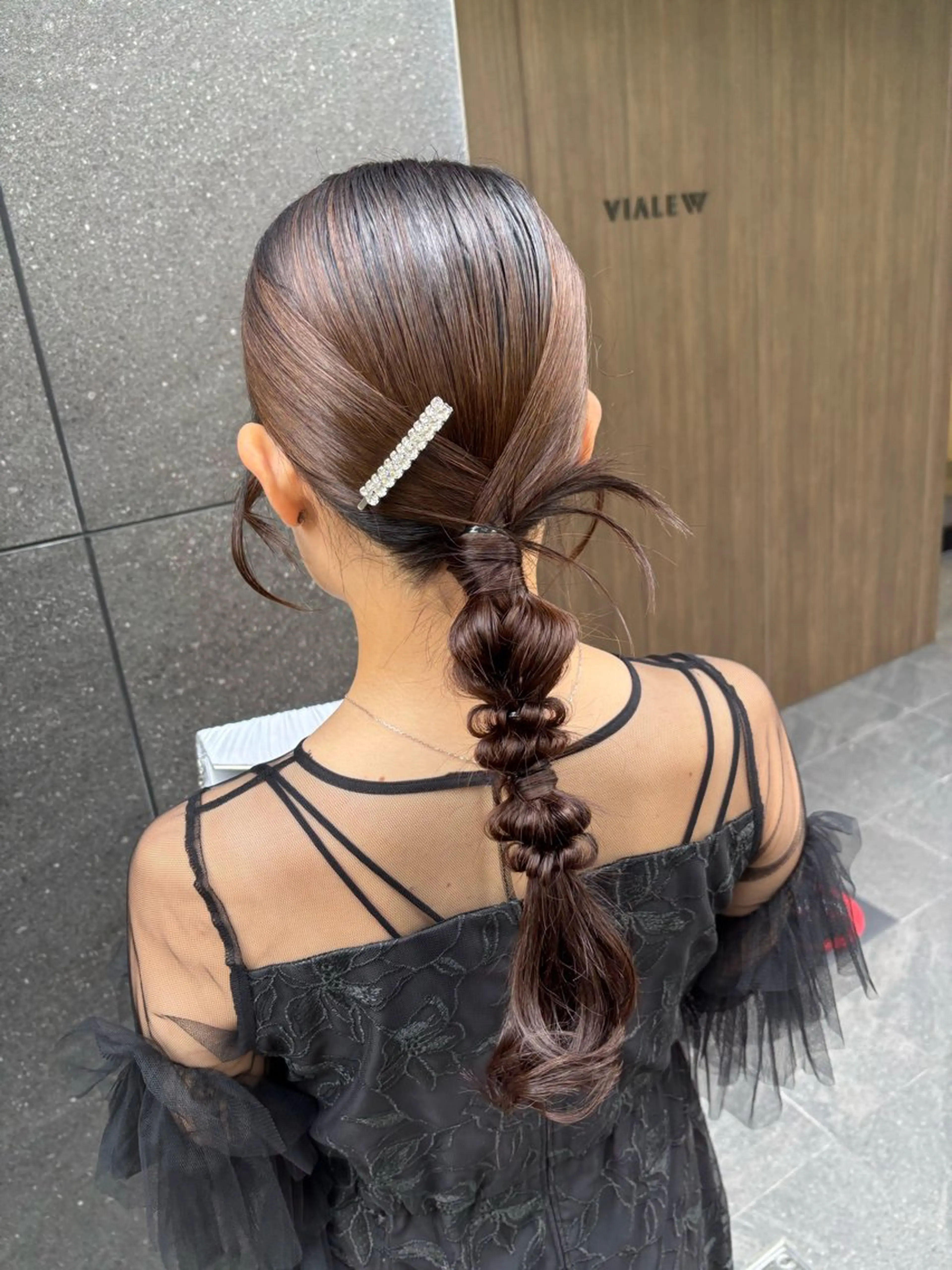 ヘアアレンジ 結婚式・ブライダル ヘアセット SALOWIN 岡山店所属・ボブ/艶カラー/ manaka 🥣のヘアスタイル