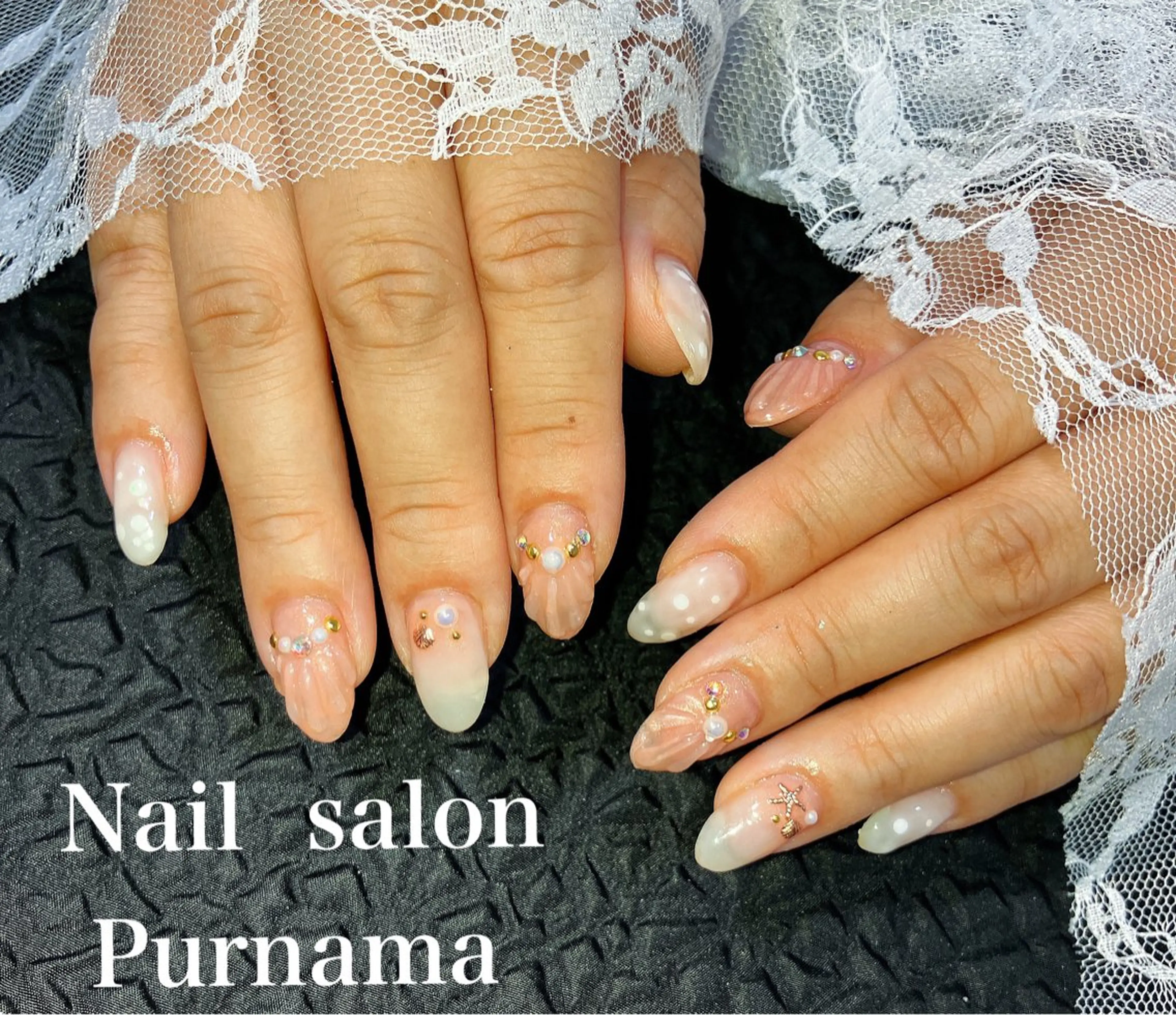 ネイル ハンドネイル Purnama(ﾌﾟﾙﾅﾓ)所属・Purnama あきのネイルデザイン