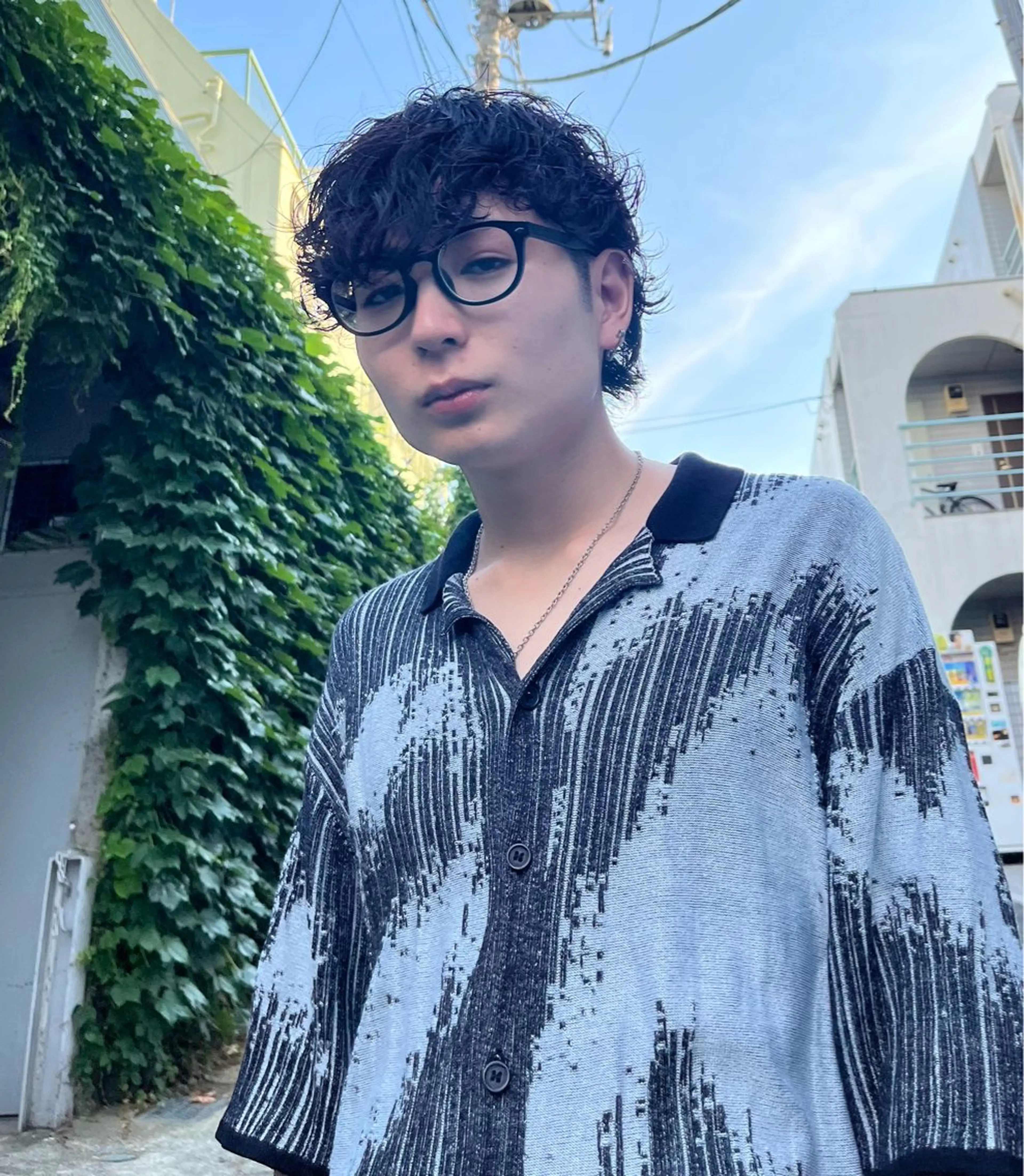 ショート パーマ メンズ カット パーマ トリートメント ヘッドスパ ヘアセット gallica表参道 副店長/佐藤翼のヘアスタイル