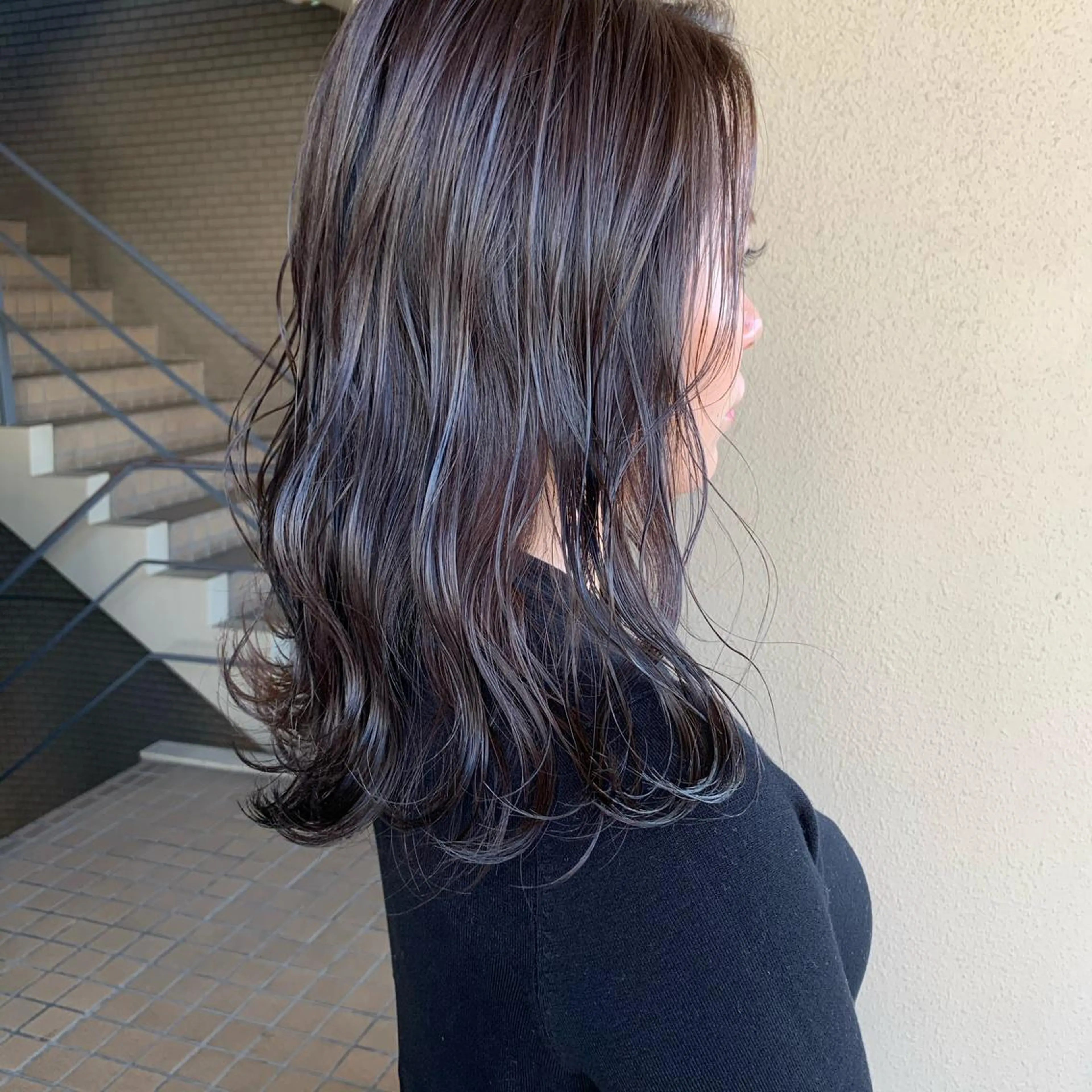 カラー ダークグレー ダークグレージュ グレージュ 本町/新町/心斎橋 透明感カラーSANCのヘアスタイル