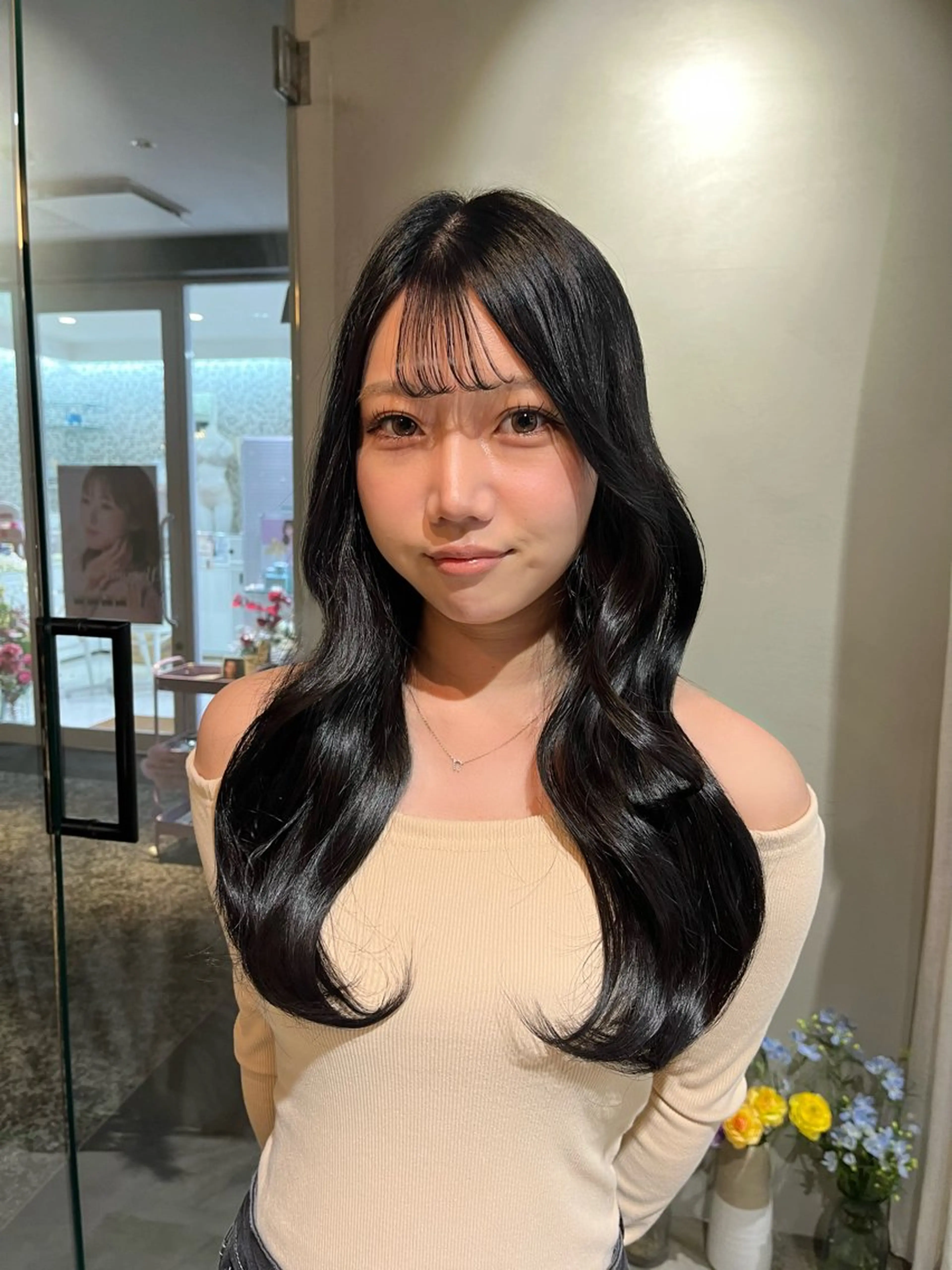 ロング カラー ヘアカラー トリートメント 🌼花屋併設🌼 木下奈々望のヘアスタイル