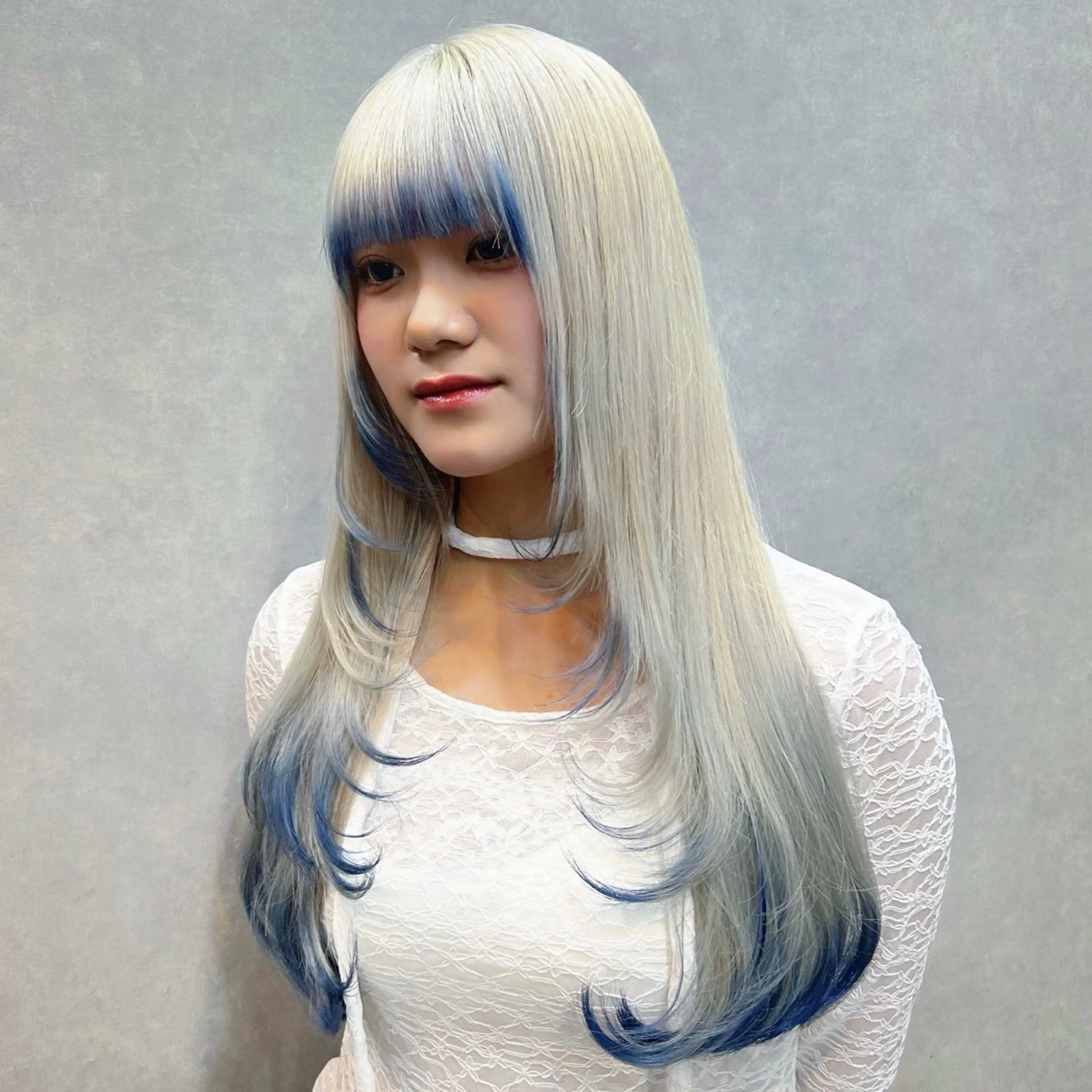 ロング カラー レイヤーカット ヘアカラー トリートメント miharu‪‪/ ハイトーン/複雑履歴のヘアスタイル