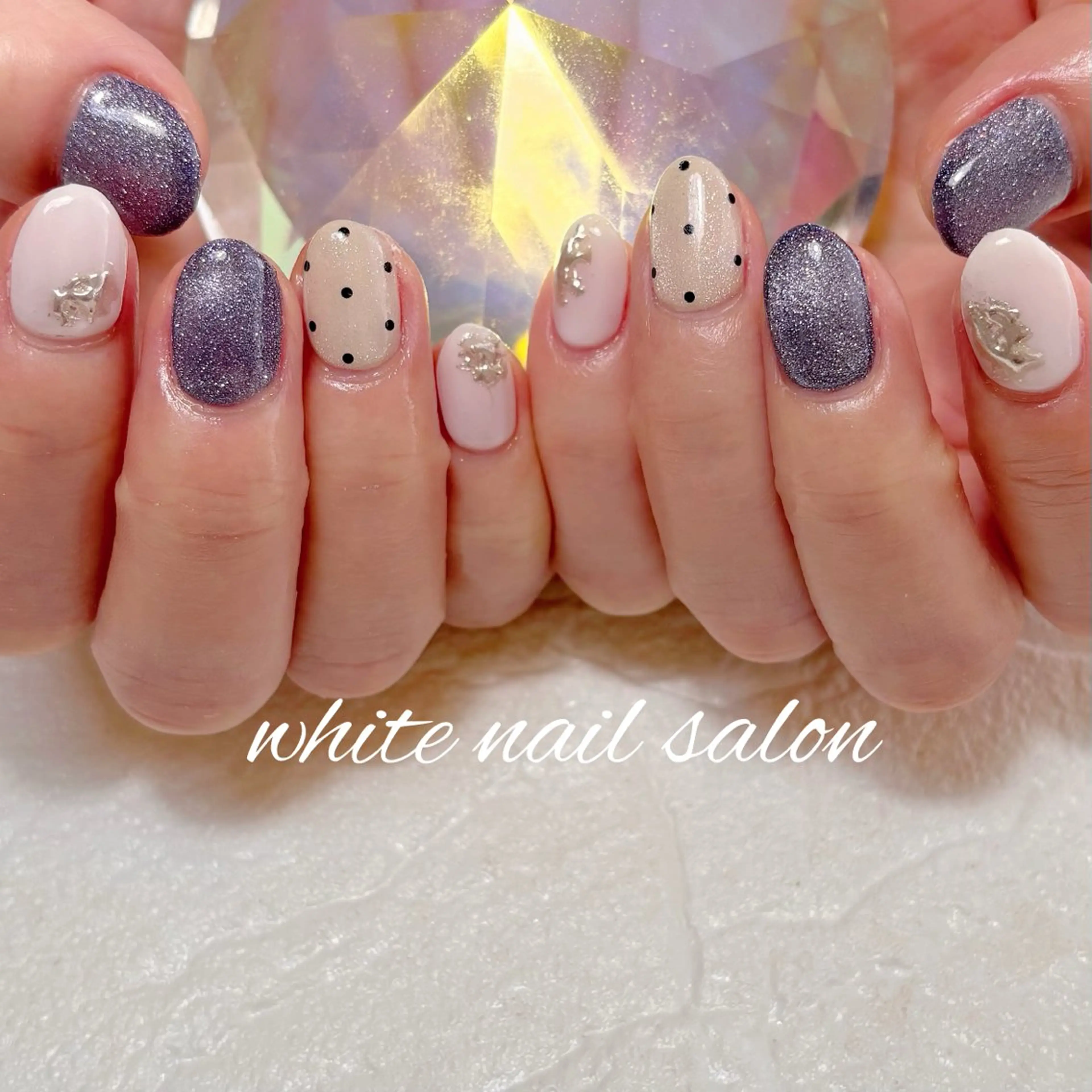 ネイル フットネイル ラメ(グリッター) ハンドネイル white nail salonのネイルデザイン