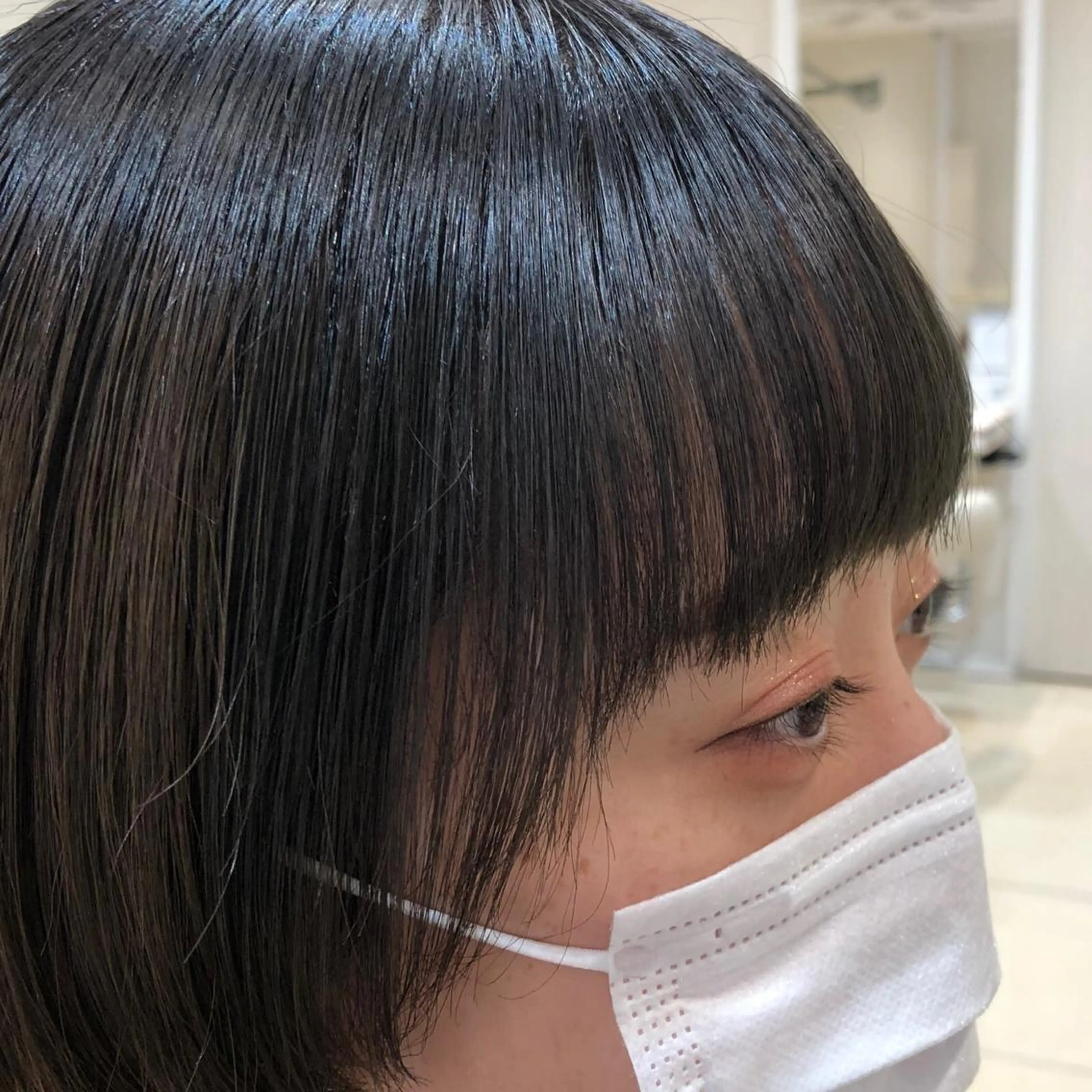 カット 縮毛矯正 カジサ ケイコのヘアスタイル
