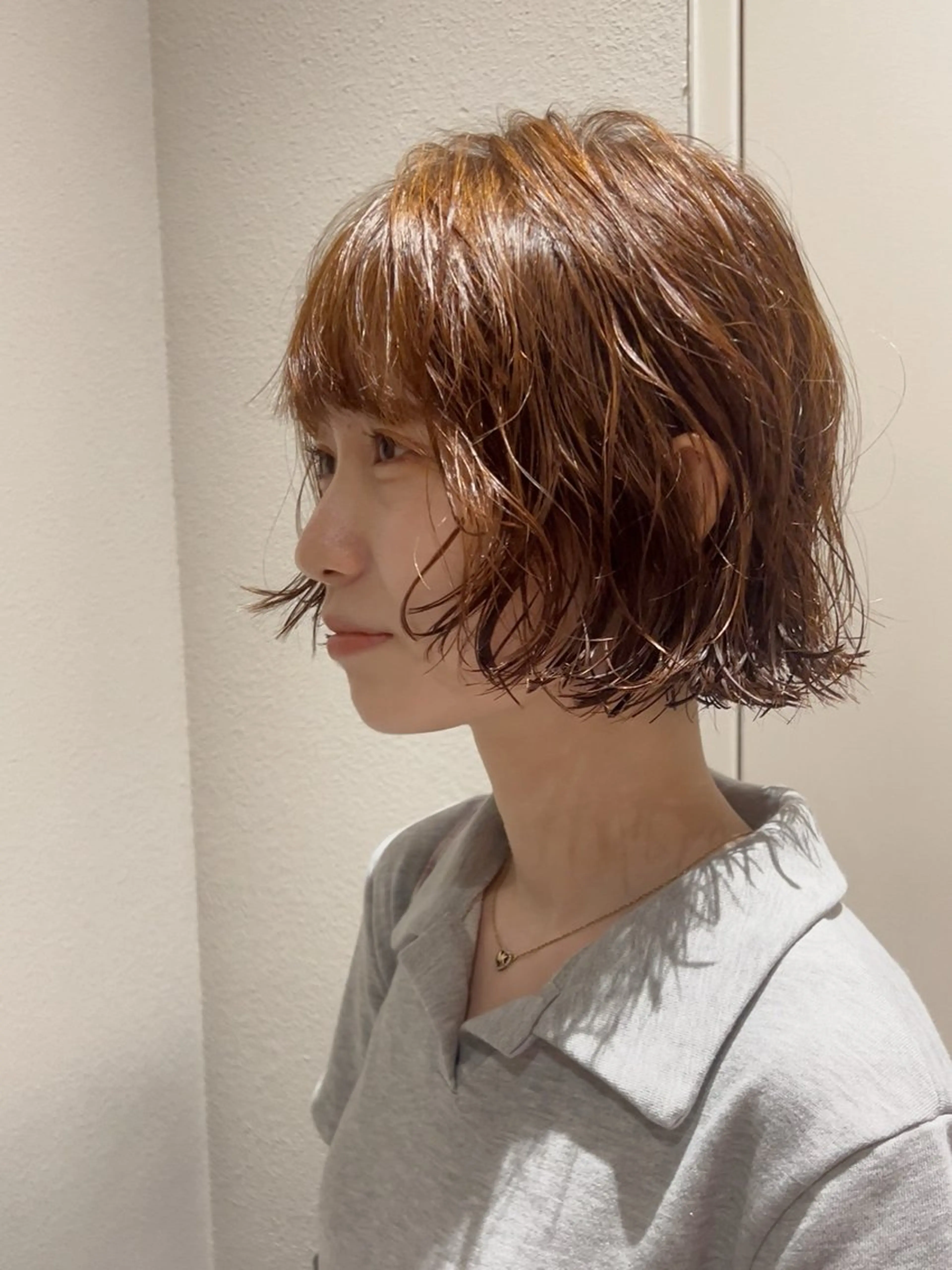 ショート パーマ happy  man 🌸血色カラー🌸のヘアスタイル