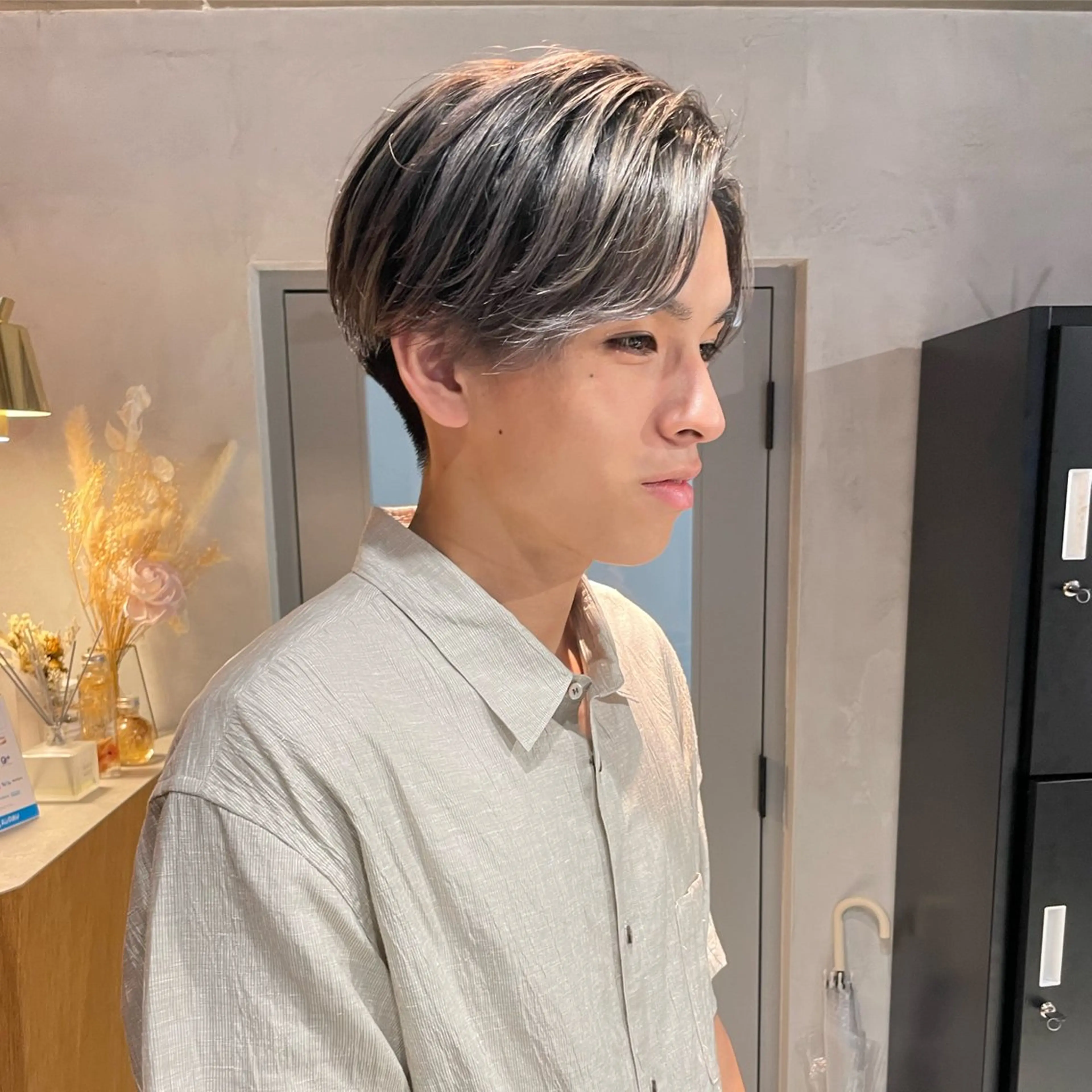 ミディアム カラー パーマ ヘアアレンジ メンズ メンズ特化 しゅうへいのヘアスタイル