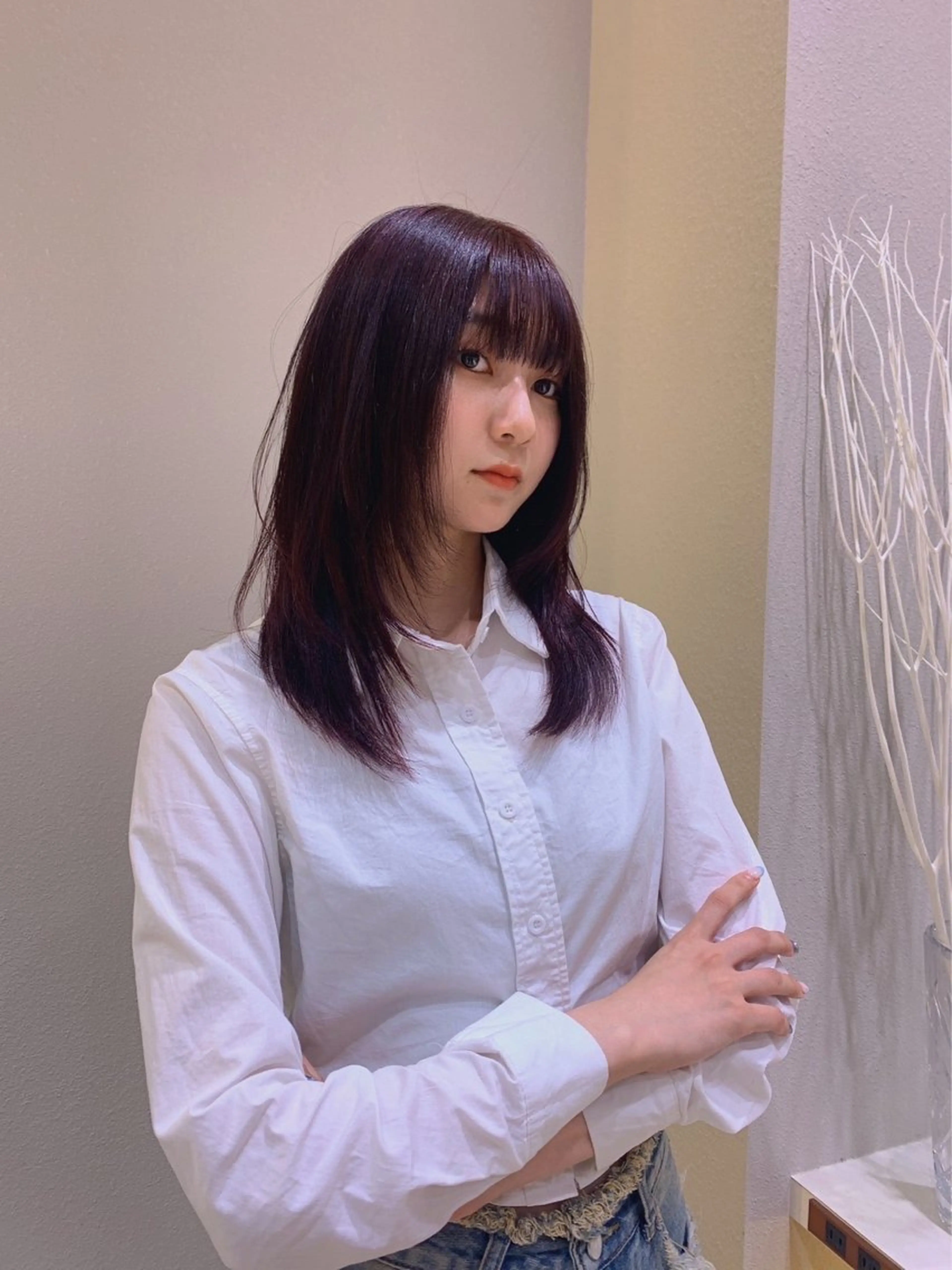 ロング カット ヘアカラー 縮毛矯正 トリートメント 🩵縮毛矯正・ボブ 岩原朋也🩵のヘアスタイル