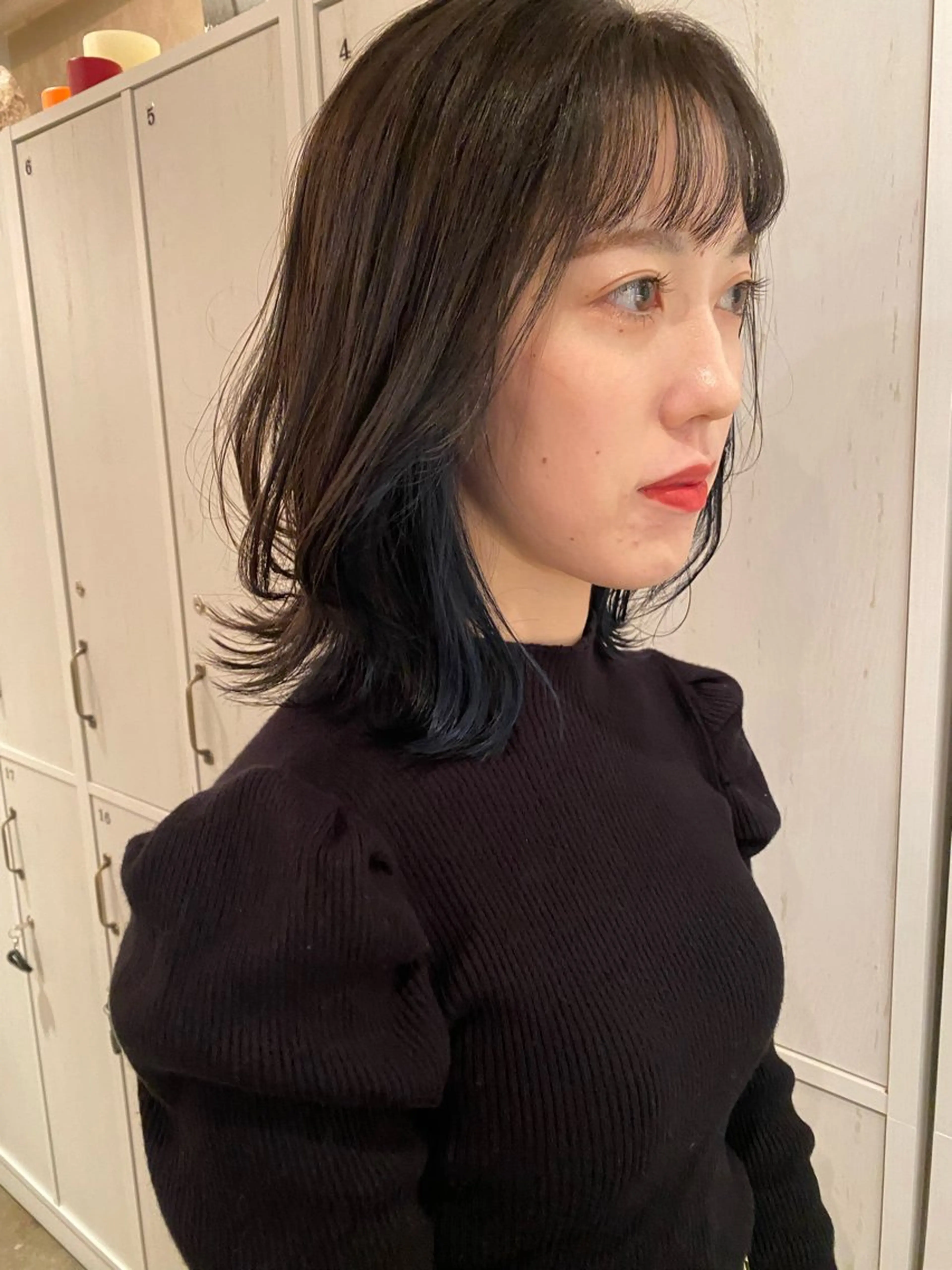 ミディアム カット ヘアカラー トリートメント 髪質改善／美髪矯正 林田和真のヘアスタイル