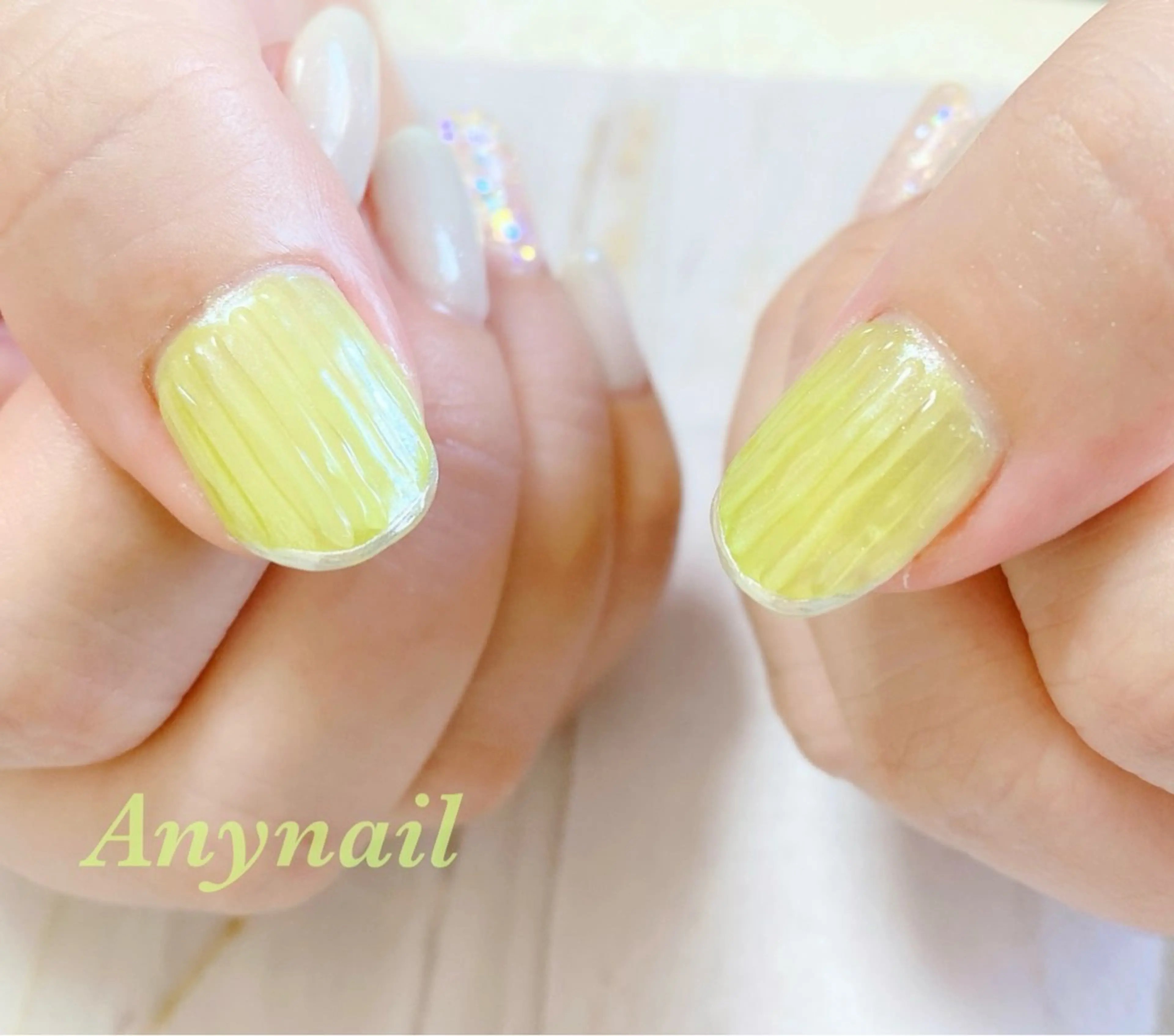 ネイル ブルー グリーン 夏ネイル 岩澤 恵子のネイルデザイン